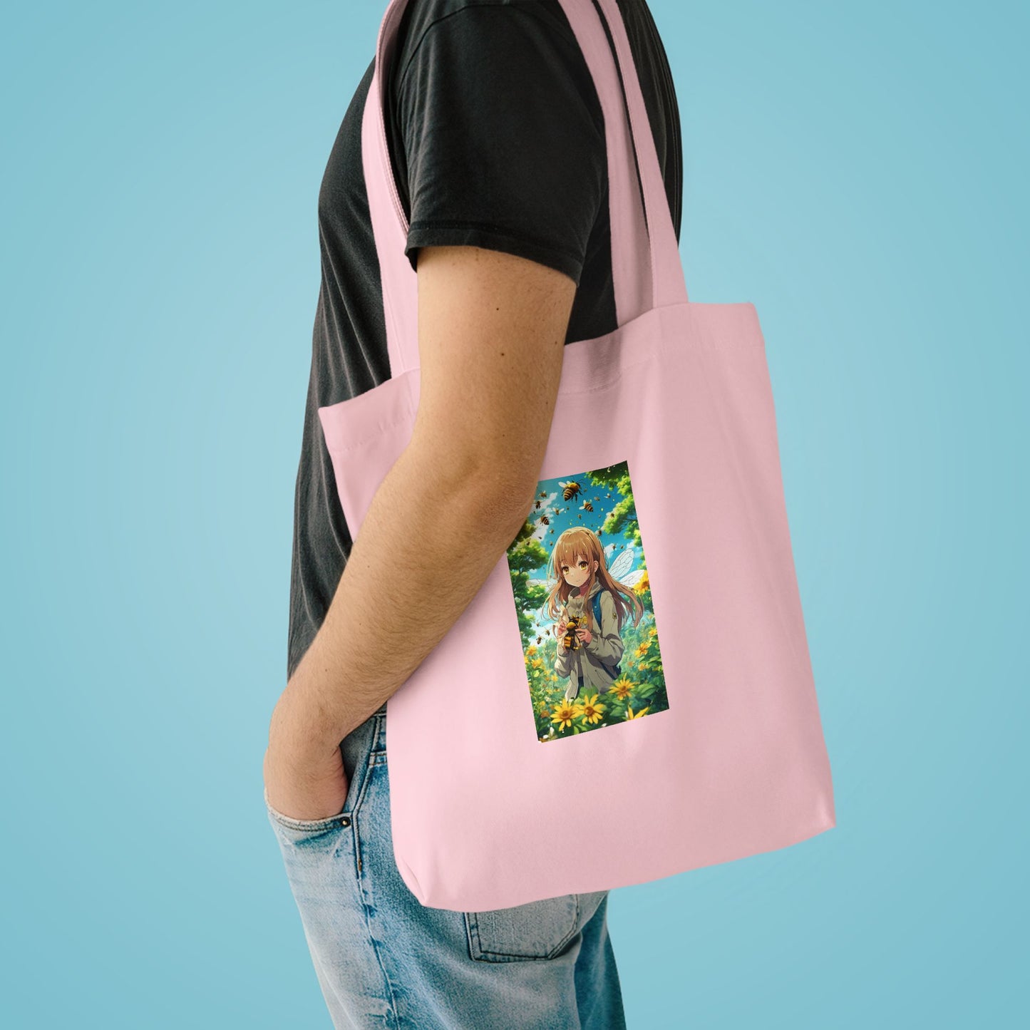 Bee Fairy Garden Anime Nature Art Tote Bag