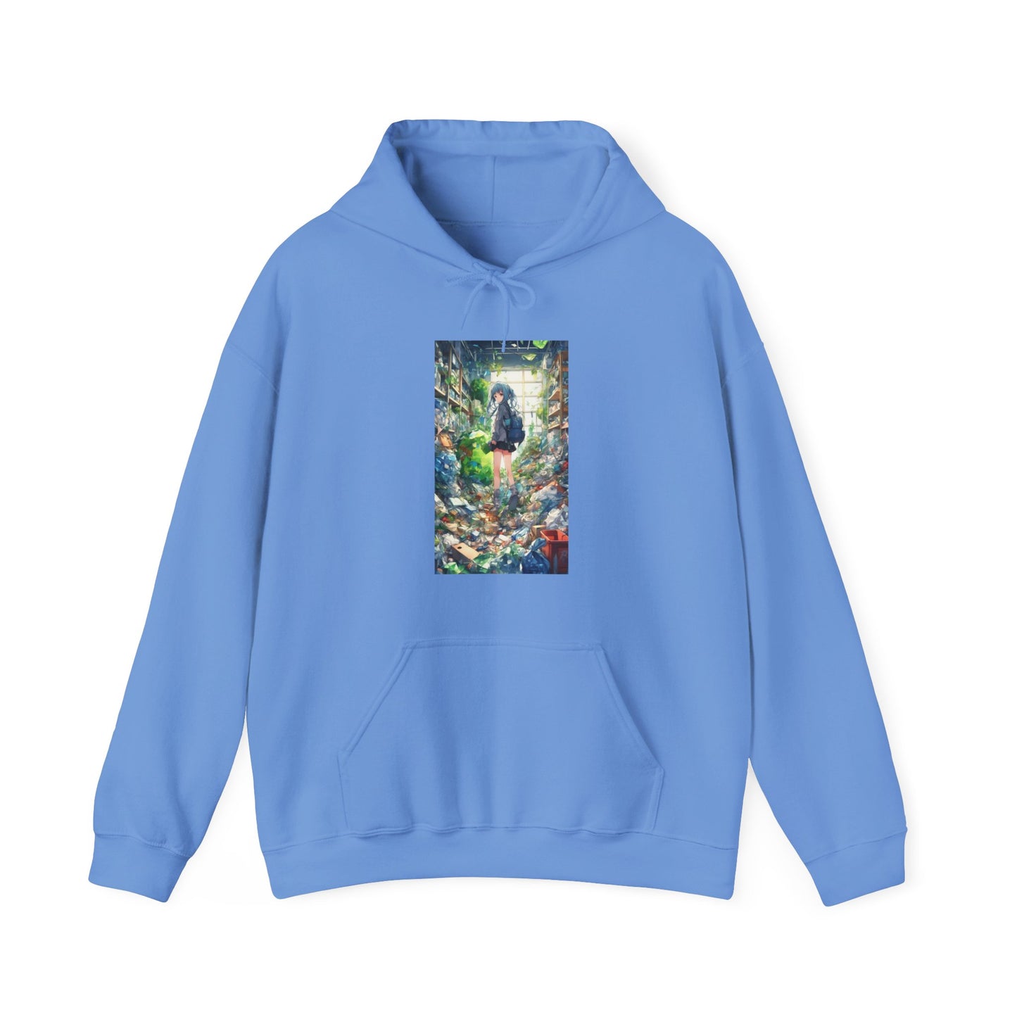 Green Recycling Alley Anime Girl Eco Graphic Hoodie