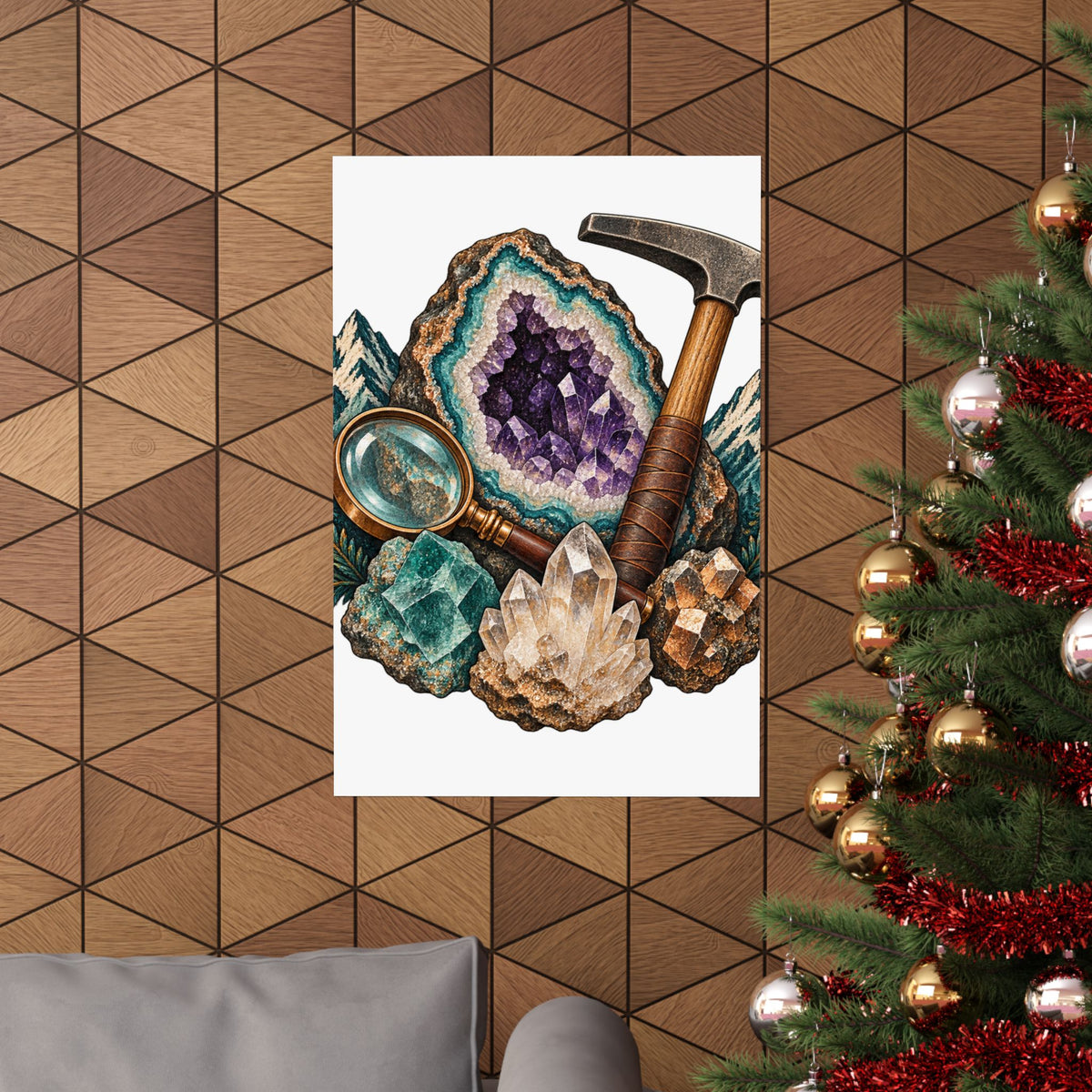 Vintage Geode and Rockhounding Field Kit Poster