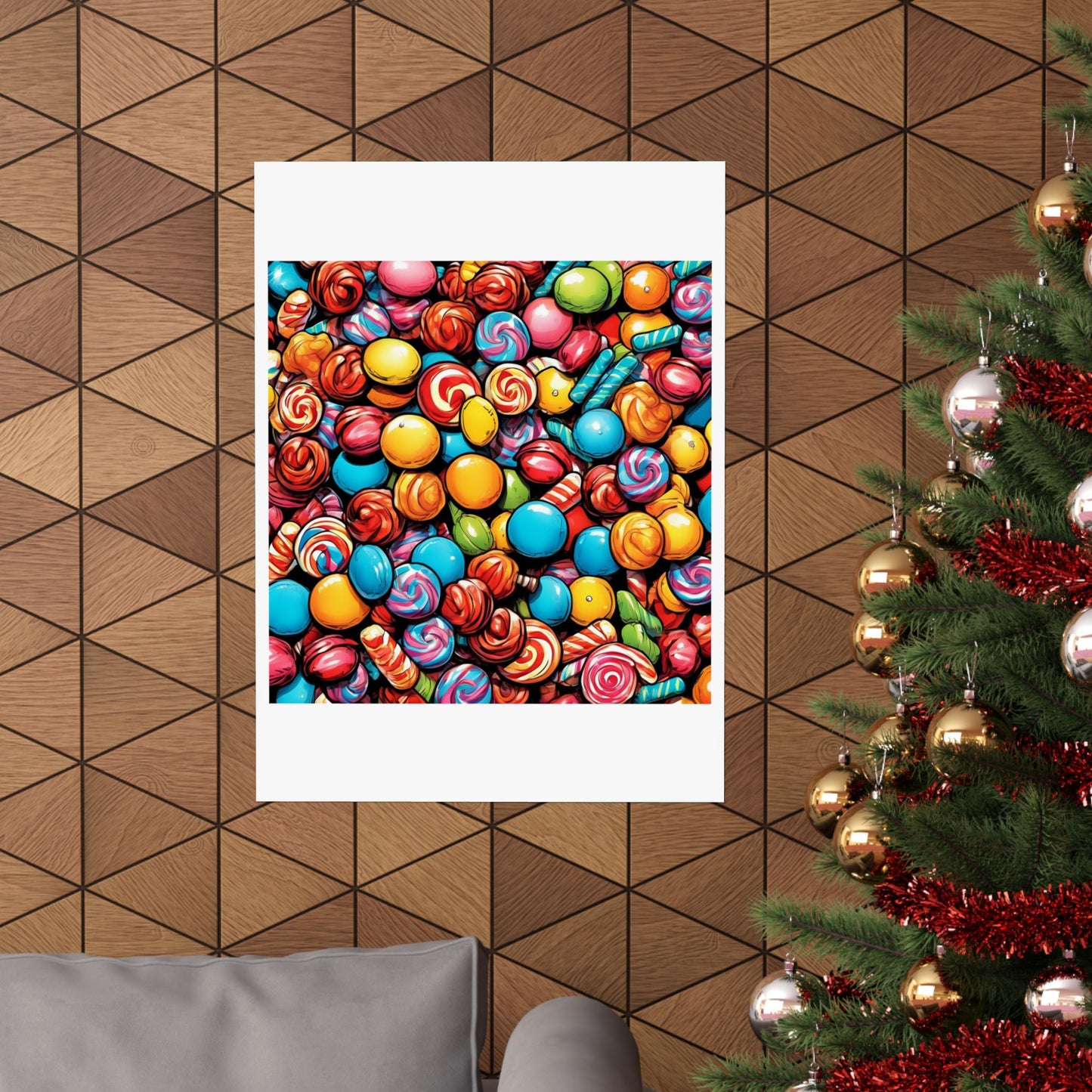 Colorful Candy Pattern Sweets Gift Art Poster