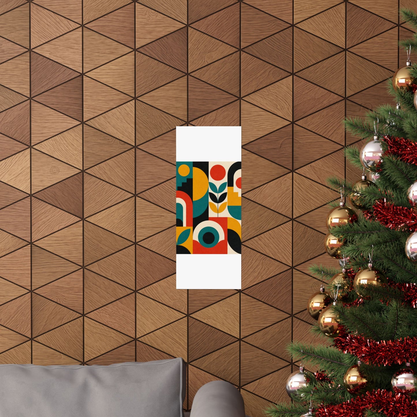 Mid Century Arches Botanical Geometric Abstract Poster