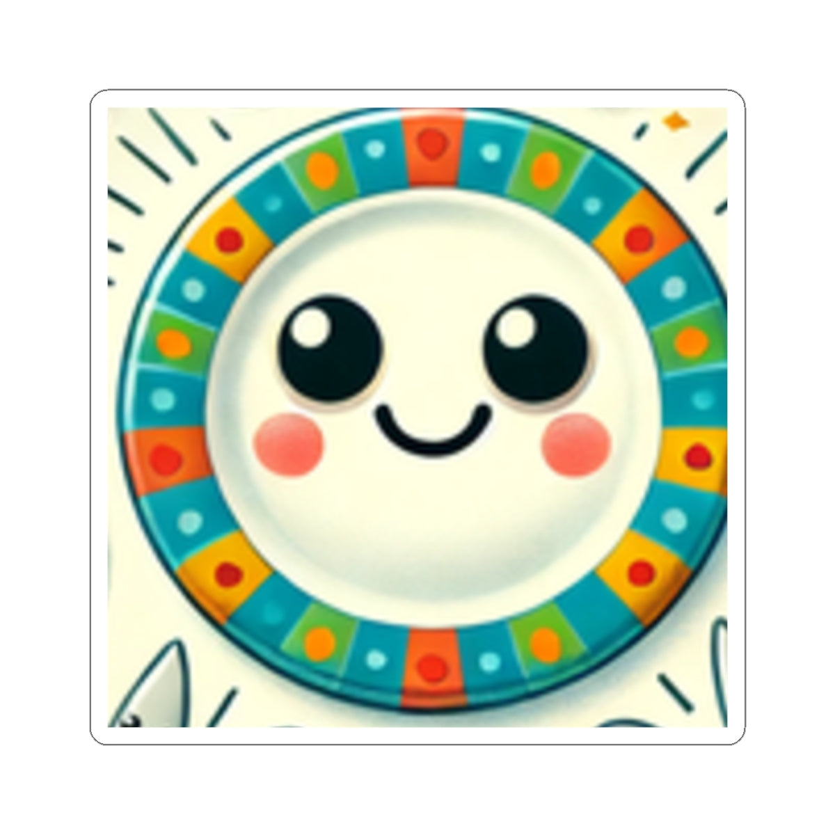 Happy Little Kitchen Club Kawaii Food Sticker for Laptop Water Bottle