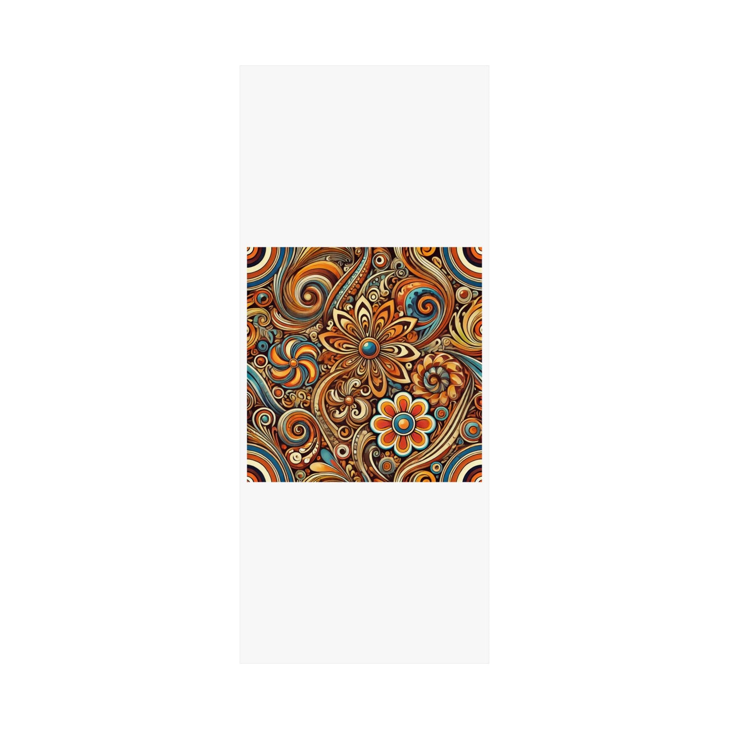 Ornate Abstract Floral Paisley Pattern Poster