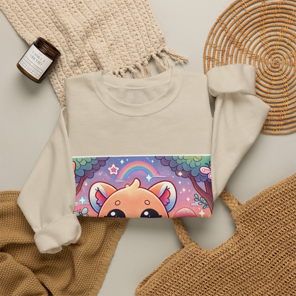 Pastel Woodland Fox Mushroom Kawaii Sweatshirt