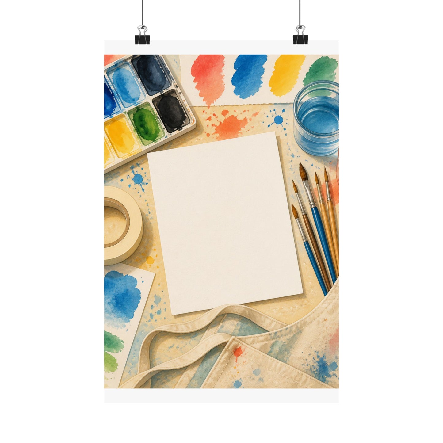 Bright Watercolor Painting Hobby Art Poster