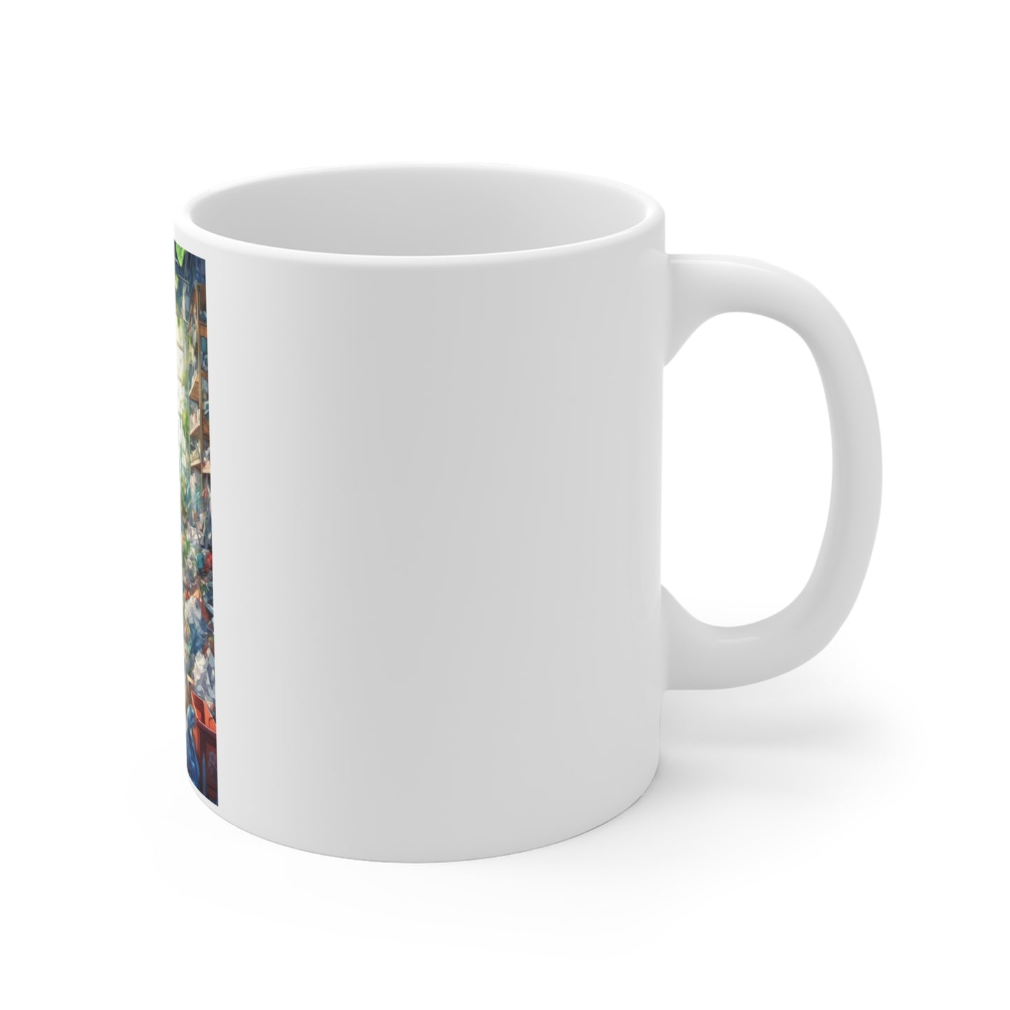 Green Recycling Alley Anime Girl Eco Art Coffee Mug