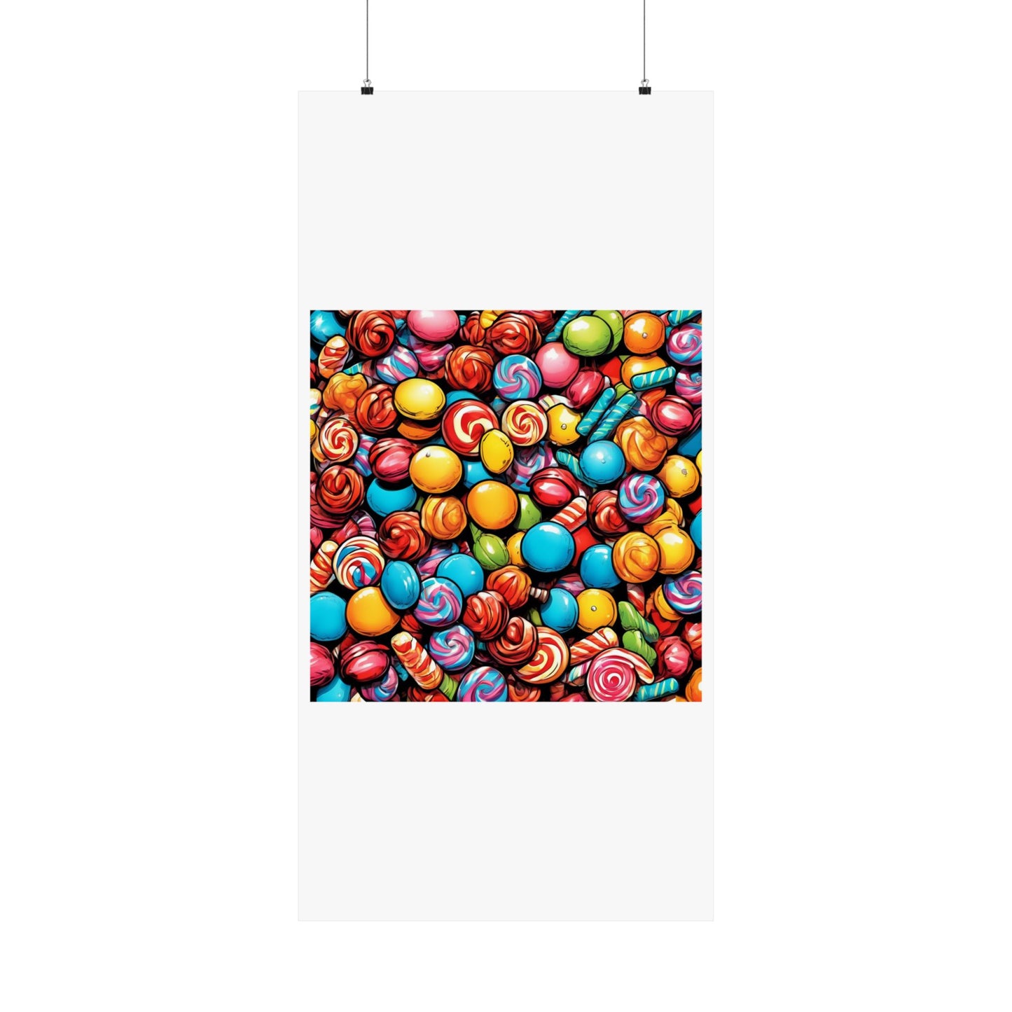 Colorful Candy Pattern Sweets Gift Art Poster