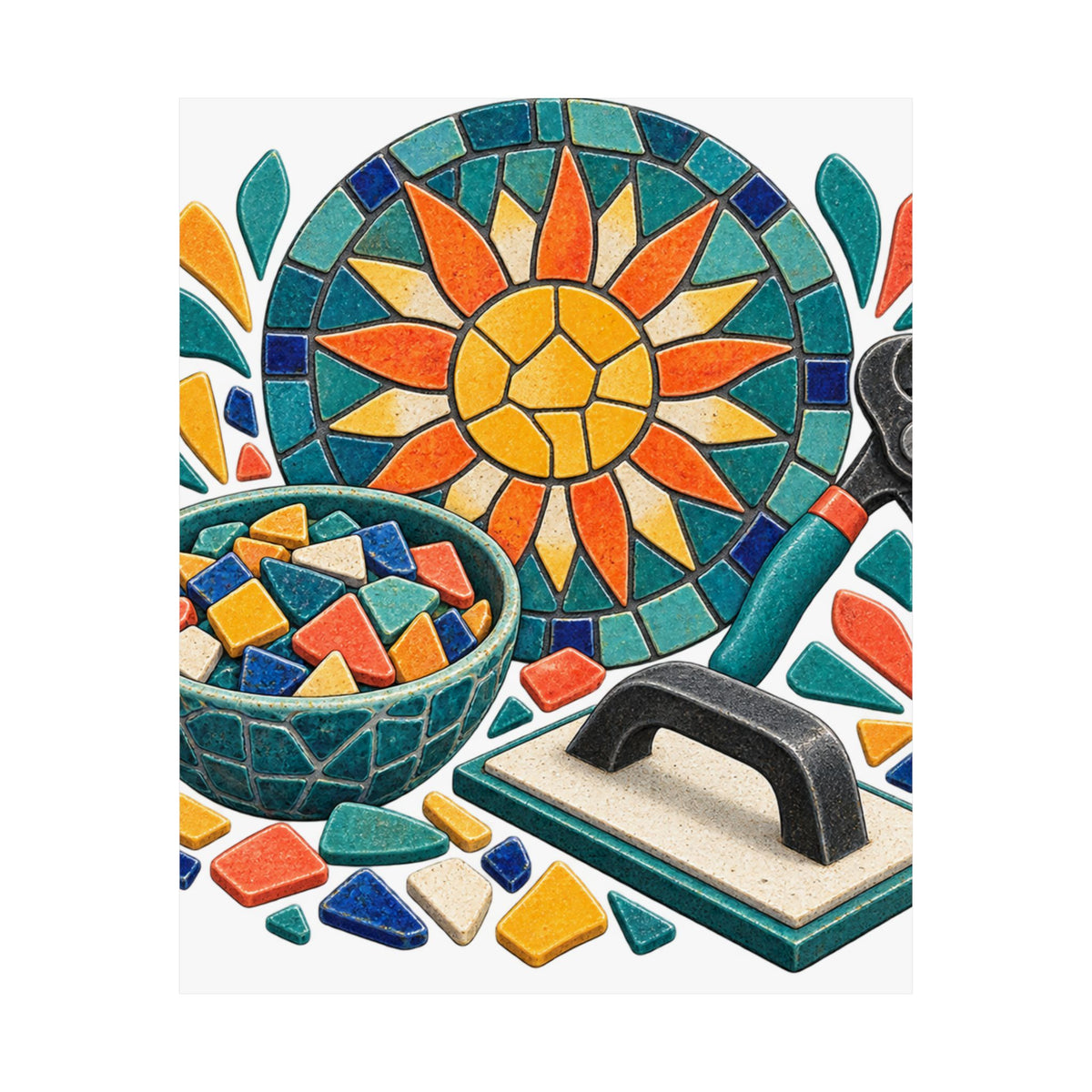 Sunburst Mosaic Making Workshop Poster