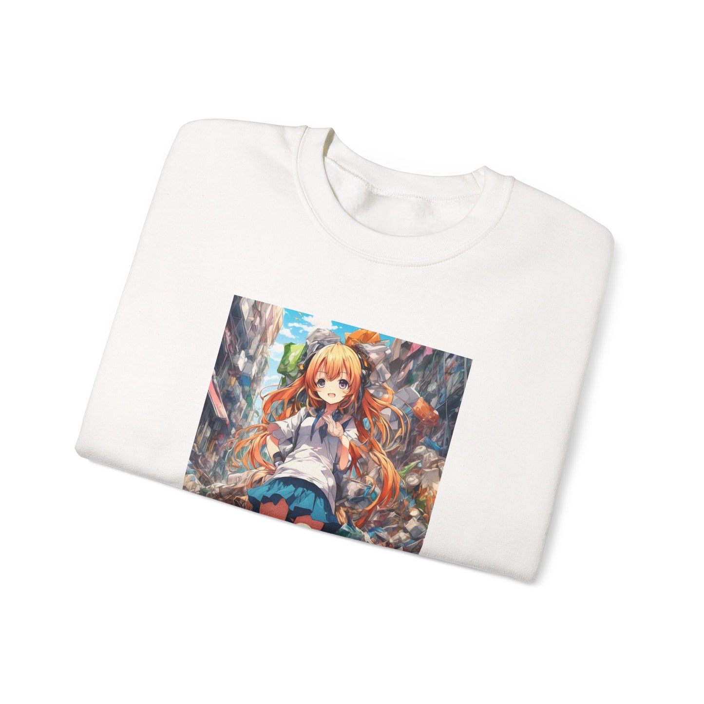 Recycling Rescue Anime Heroine Eco Street Art Sweatshirt