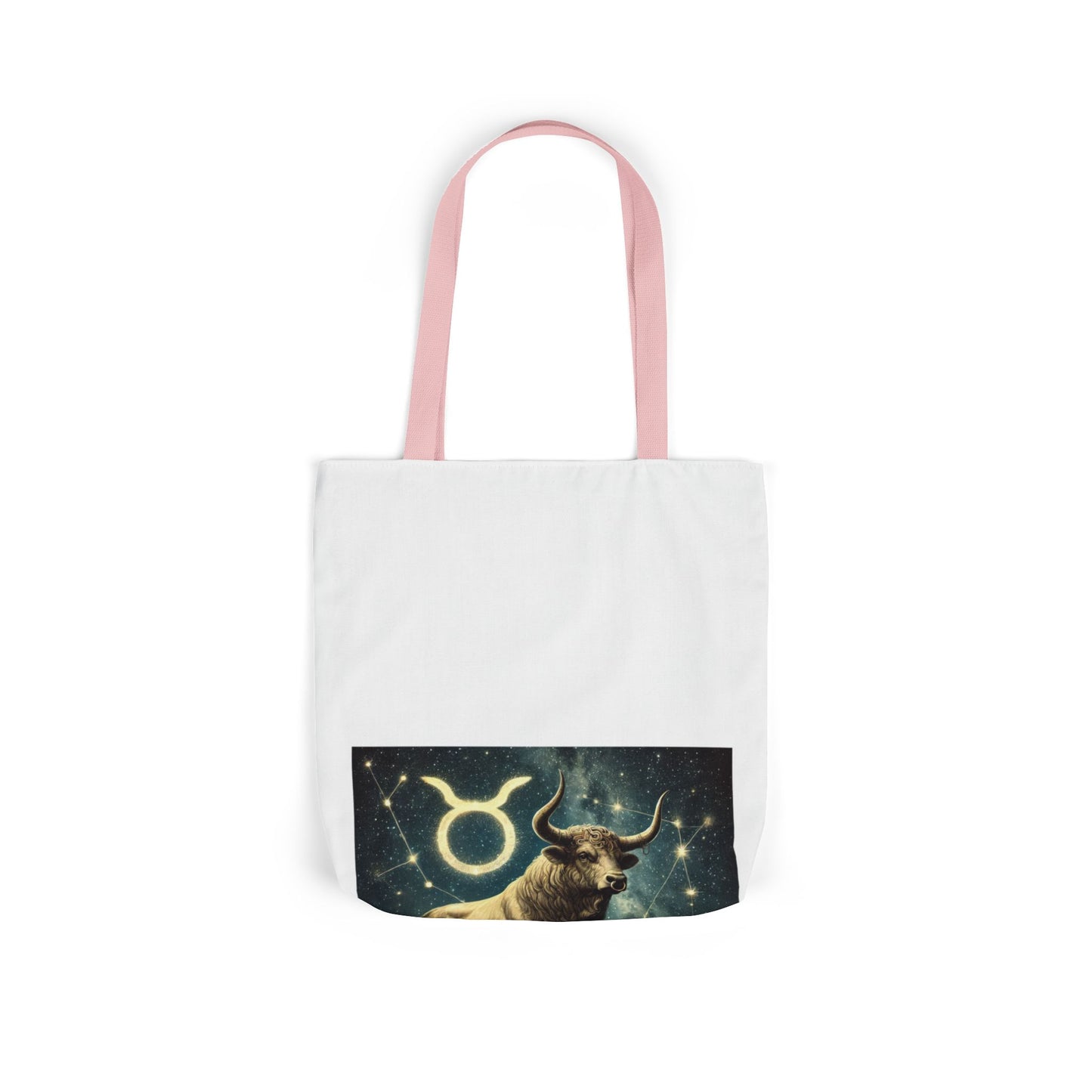 Taurus Bull Constellation Celestial Canvas Tote Bag