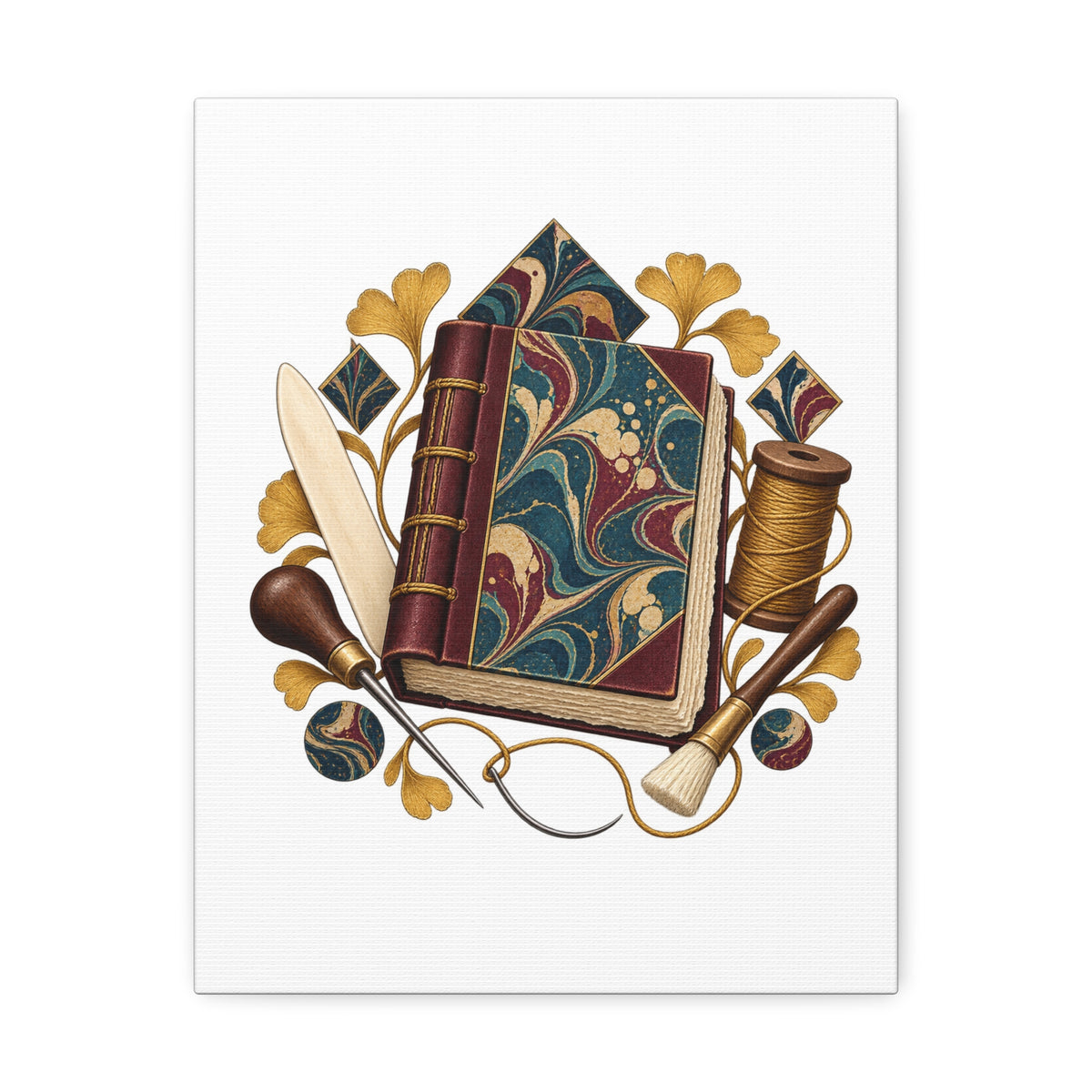 Traditional Marbled Bookbinding Workshop Canvas