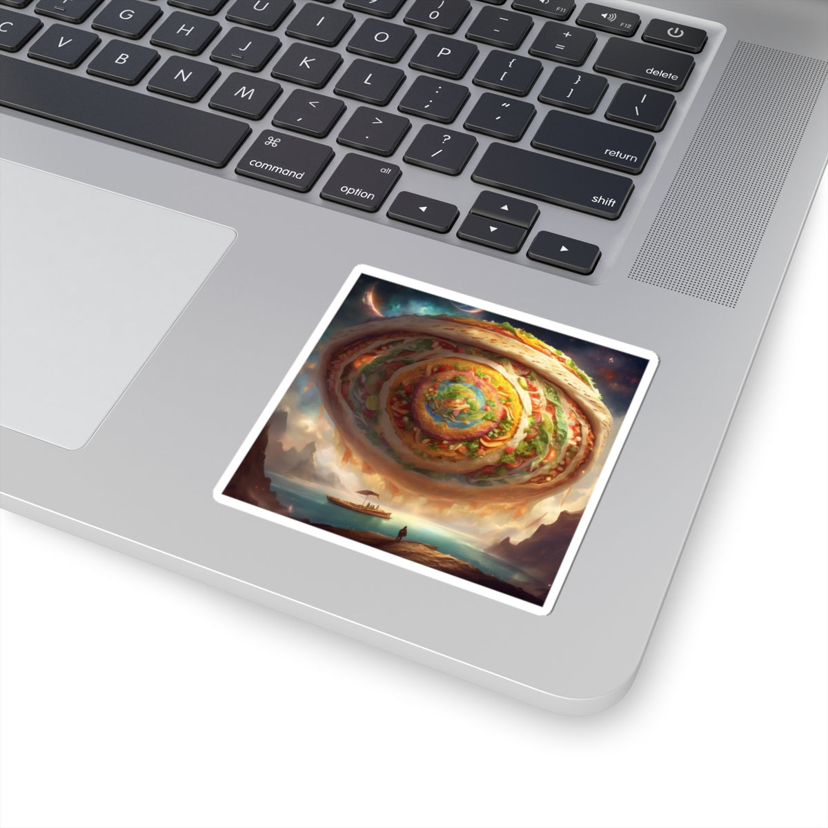 Cosmic Taco Portal Surreal Food Fantasy Art Sticker