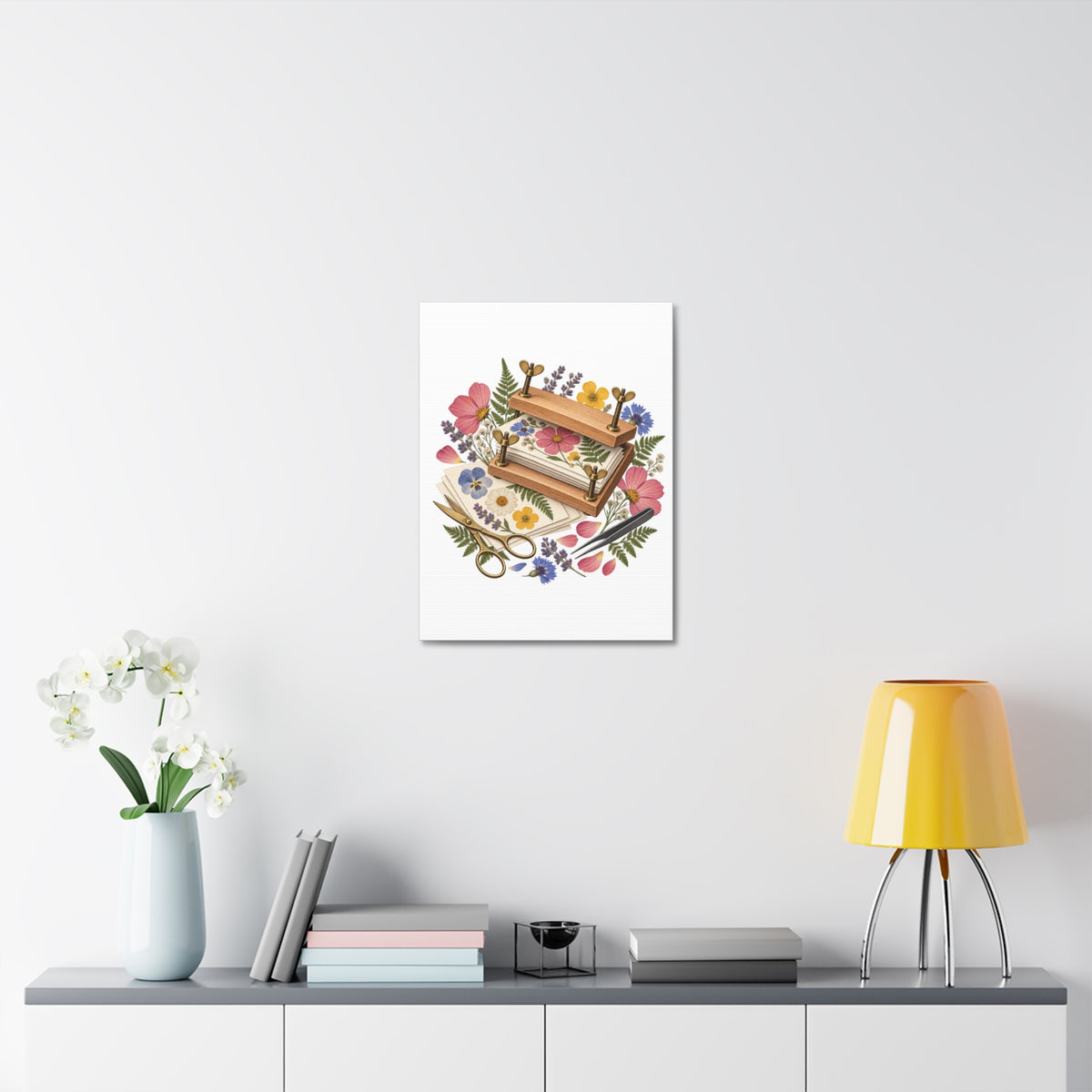 Botanical Flower Press Workshop Canvas