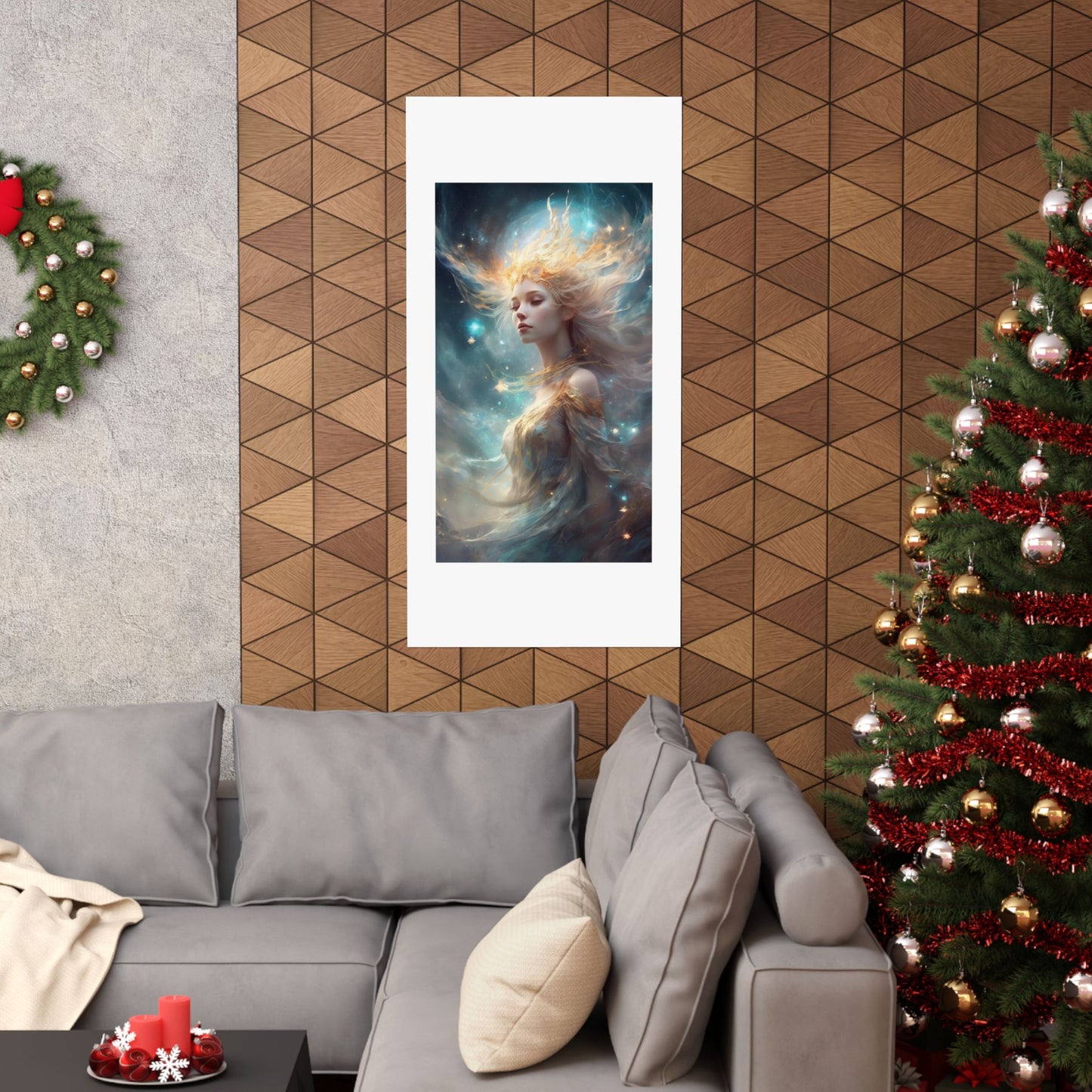 Solar Celestial Spirit Fantasy Portrait Poster