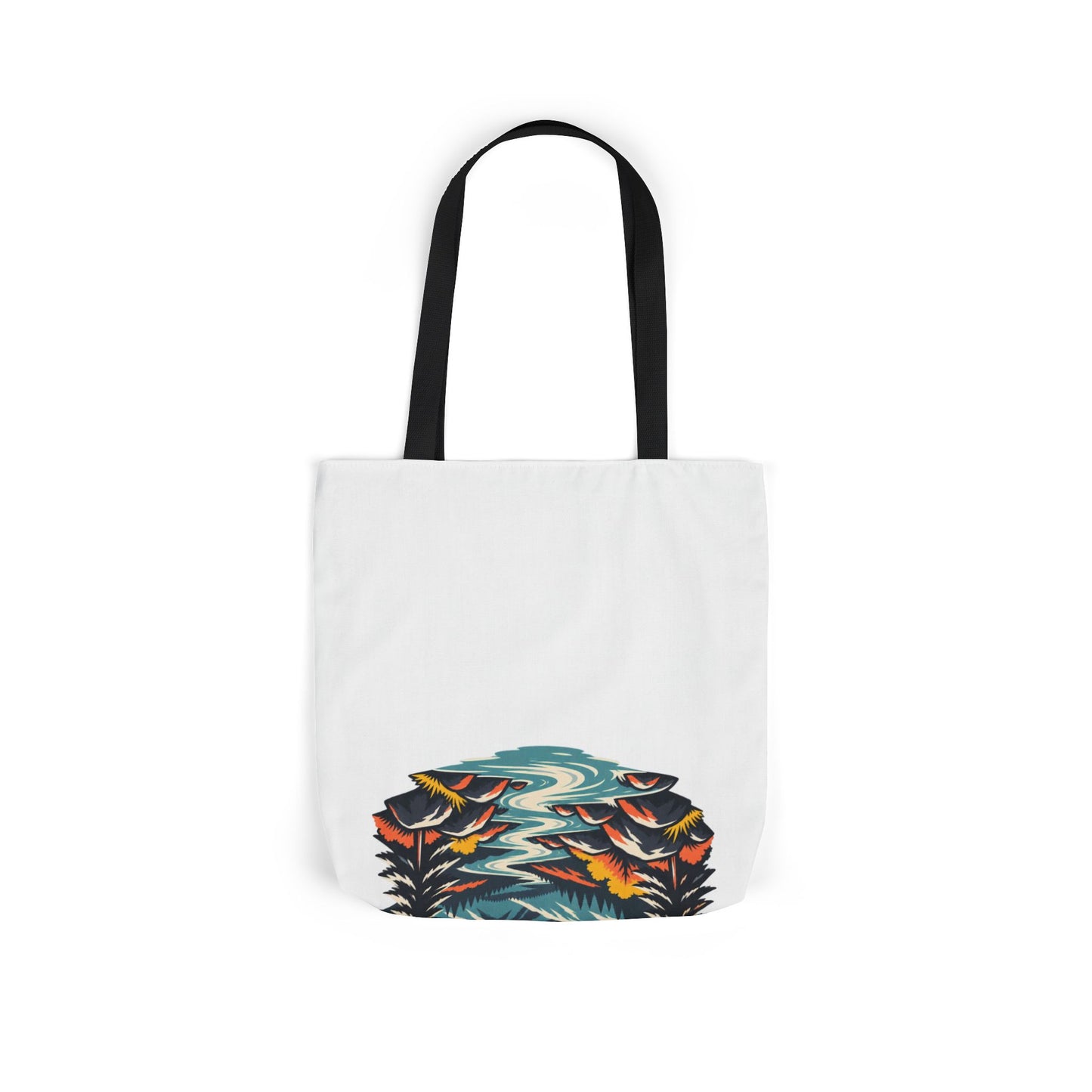 Alpine Sunrise River Mountain Adventure Tote Bag