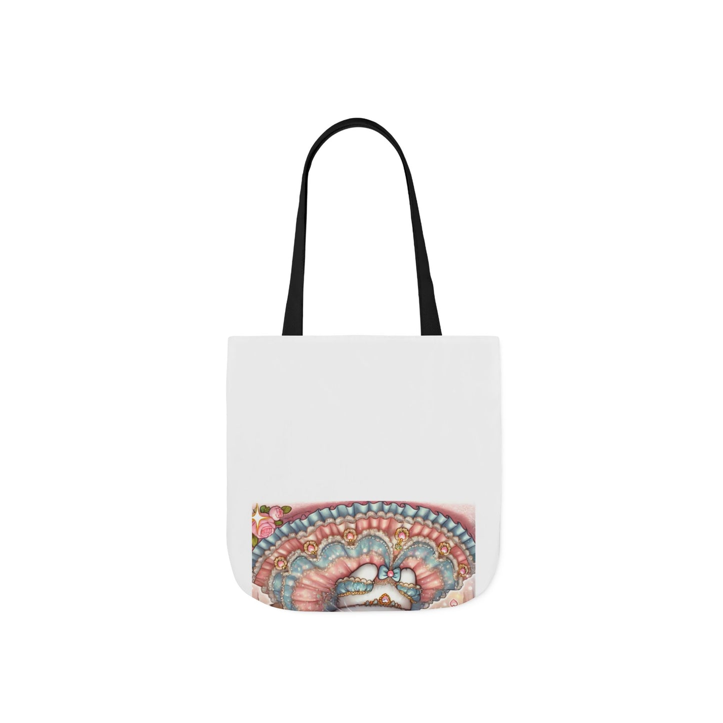 Pastel Princess Calico Cat Fantasy Canvas Tote Bag