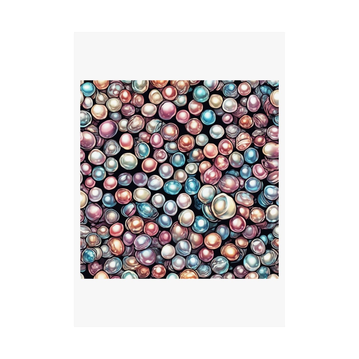 Pearl Bubble Pattern Abstract Gift Art Poster