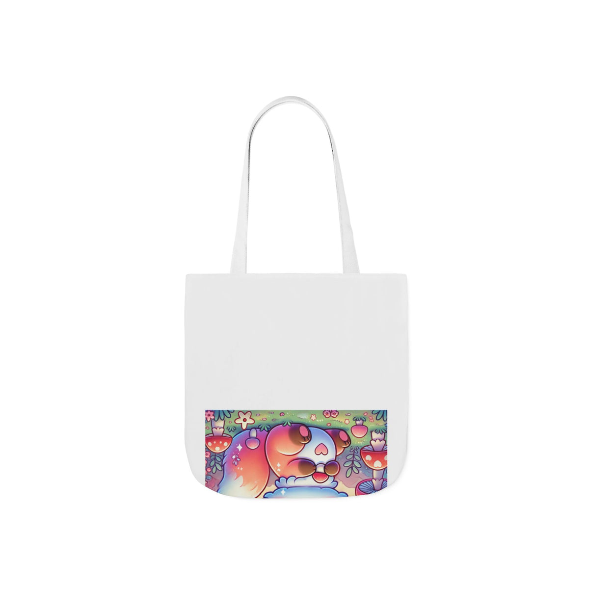 Pastel Woodland Fox Mushroom Kawaii Canvas Tote Bag