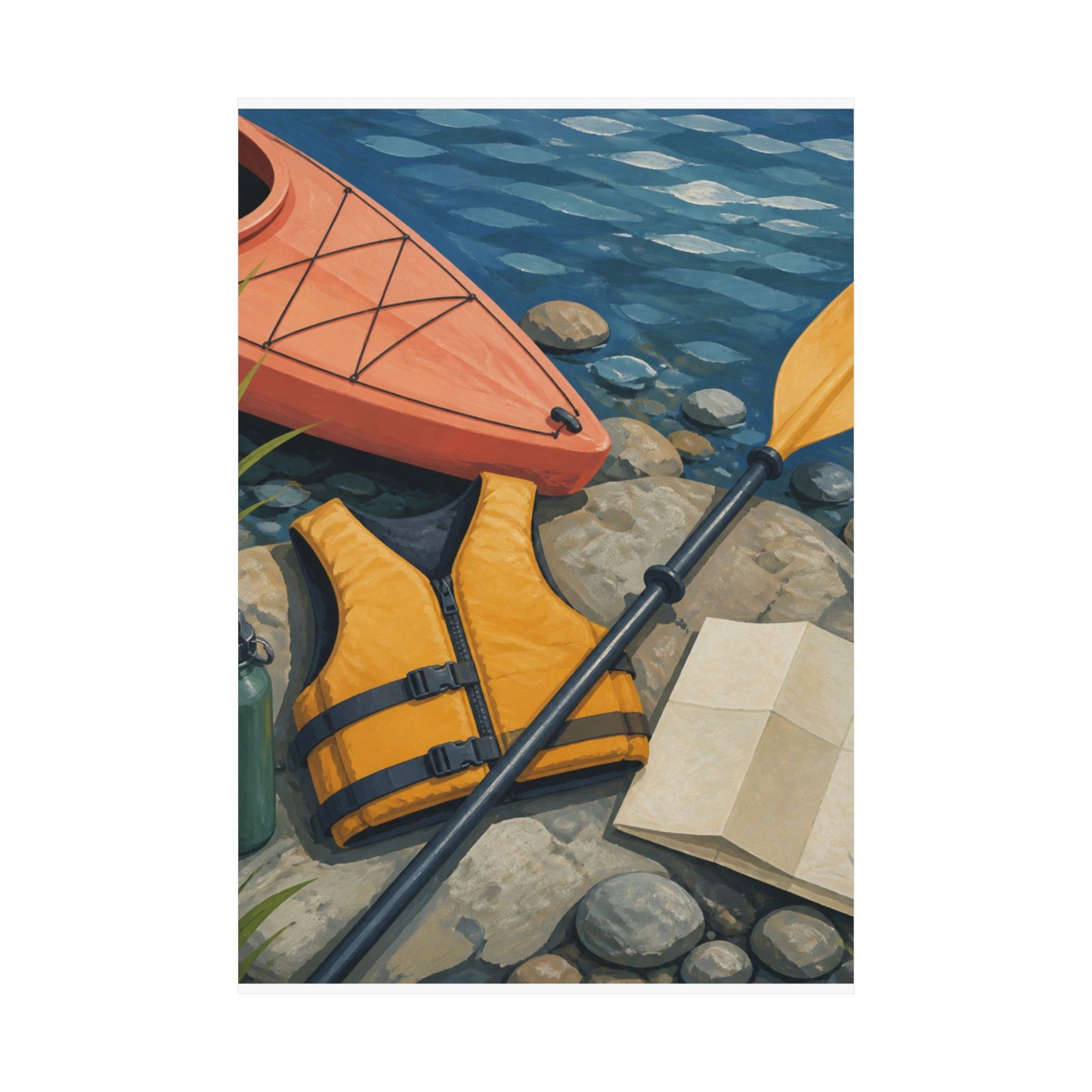 Calm Kayaking Adventure Art Poster