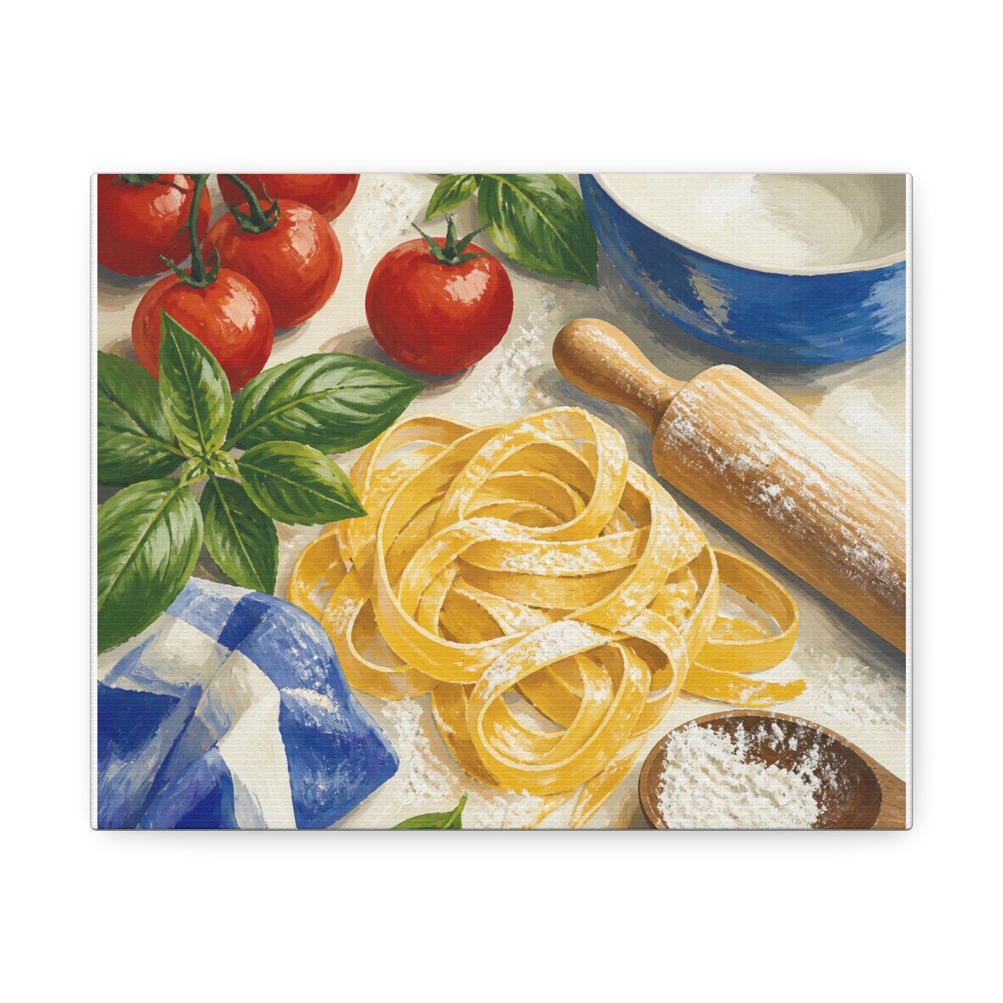 Fresh Pasta Making Kitchen Art Canvas Art