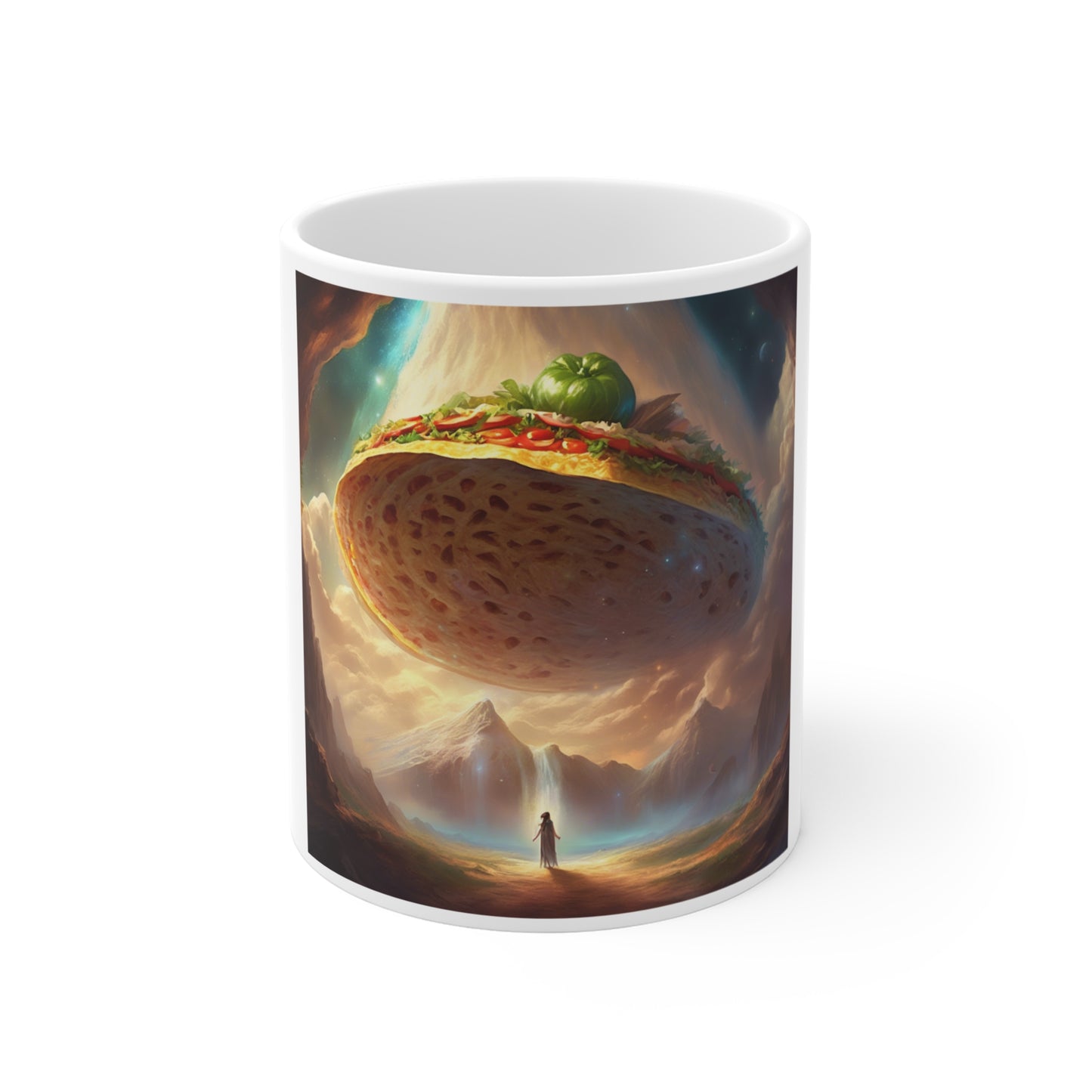 Cosmic Taco UFO Surreal Food Fantasy Art Coffee Mug