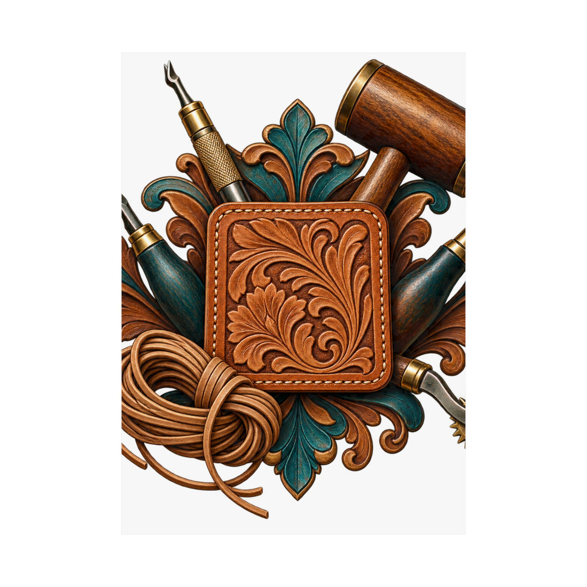Traditional Leather Tooling Workshop Poster