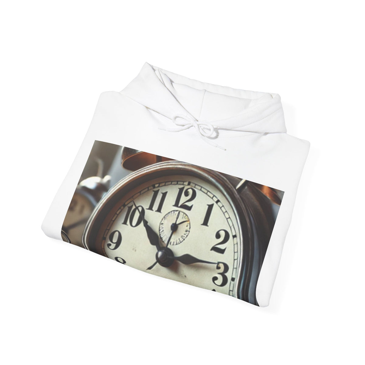 Vintage Alarm Clock Morning Routine Cozy Hoodie