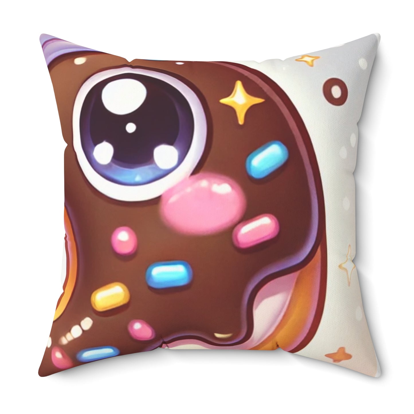 Kawaii Chocolate Donut Cute Dessert Decorative Pillow