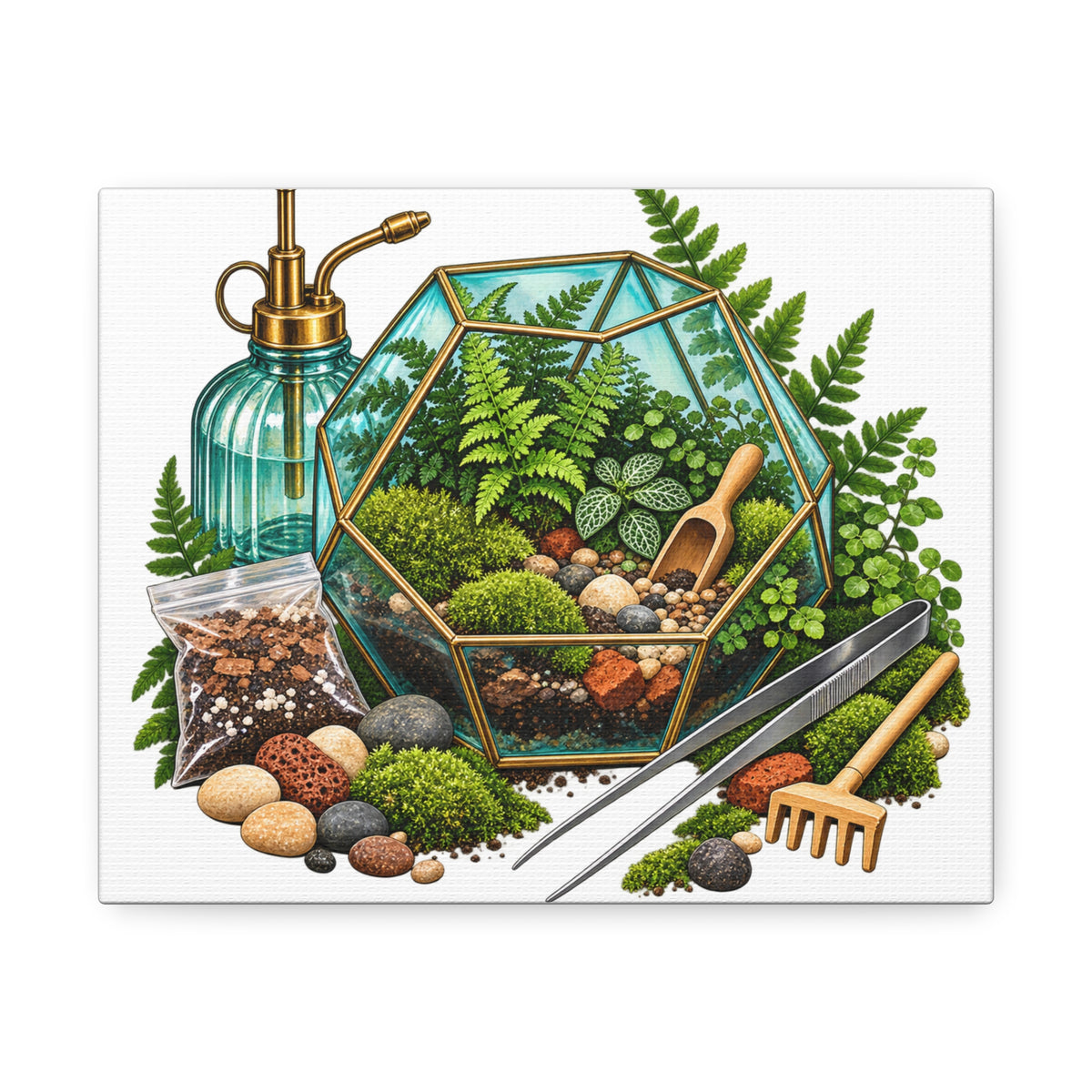 Fern Terrarium Building Workshop Canvas