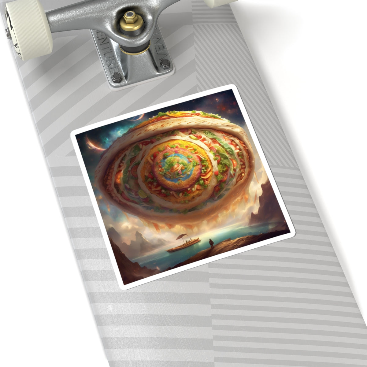 Cosmic Taco Portal Surreal Food Fantasy Art Sticker