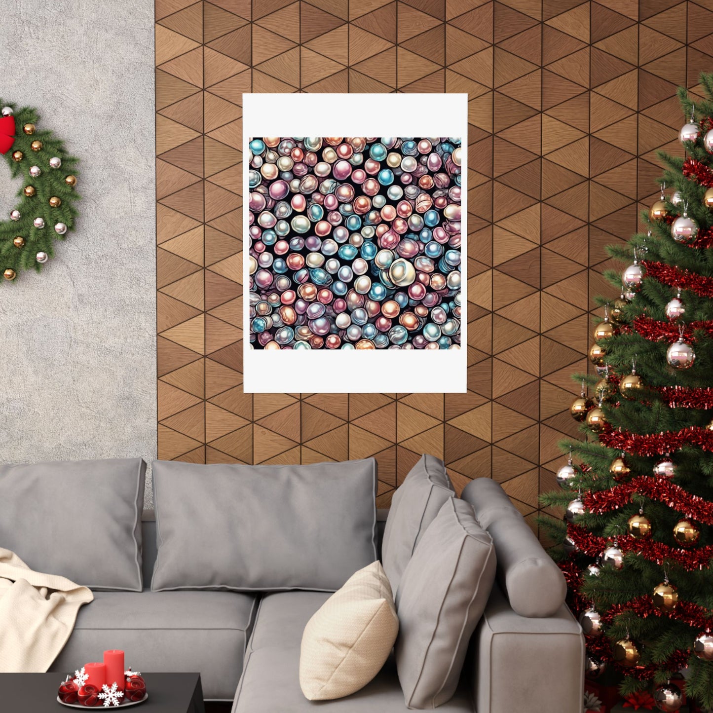 Pearl Bubble Pattern Abstract Gift Art Poster