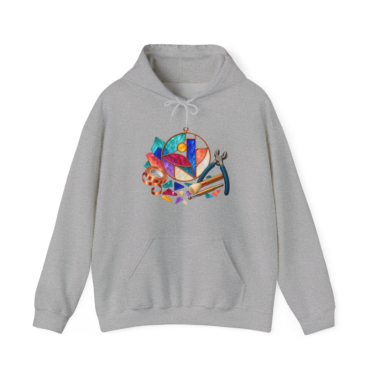 Abstract Stained Glass Suncatcher Workshop Hoodie