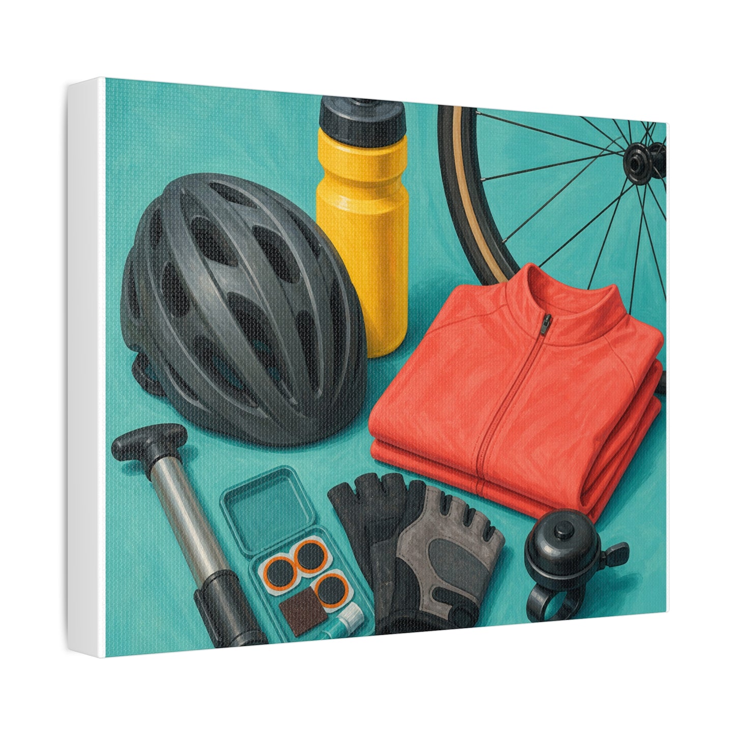 Colorful Cycling Gear Hobby Canvas Art