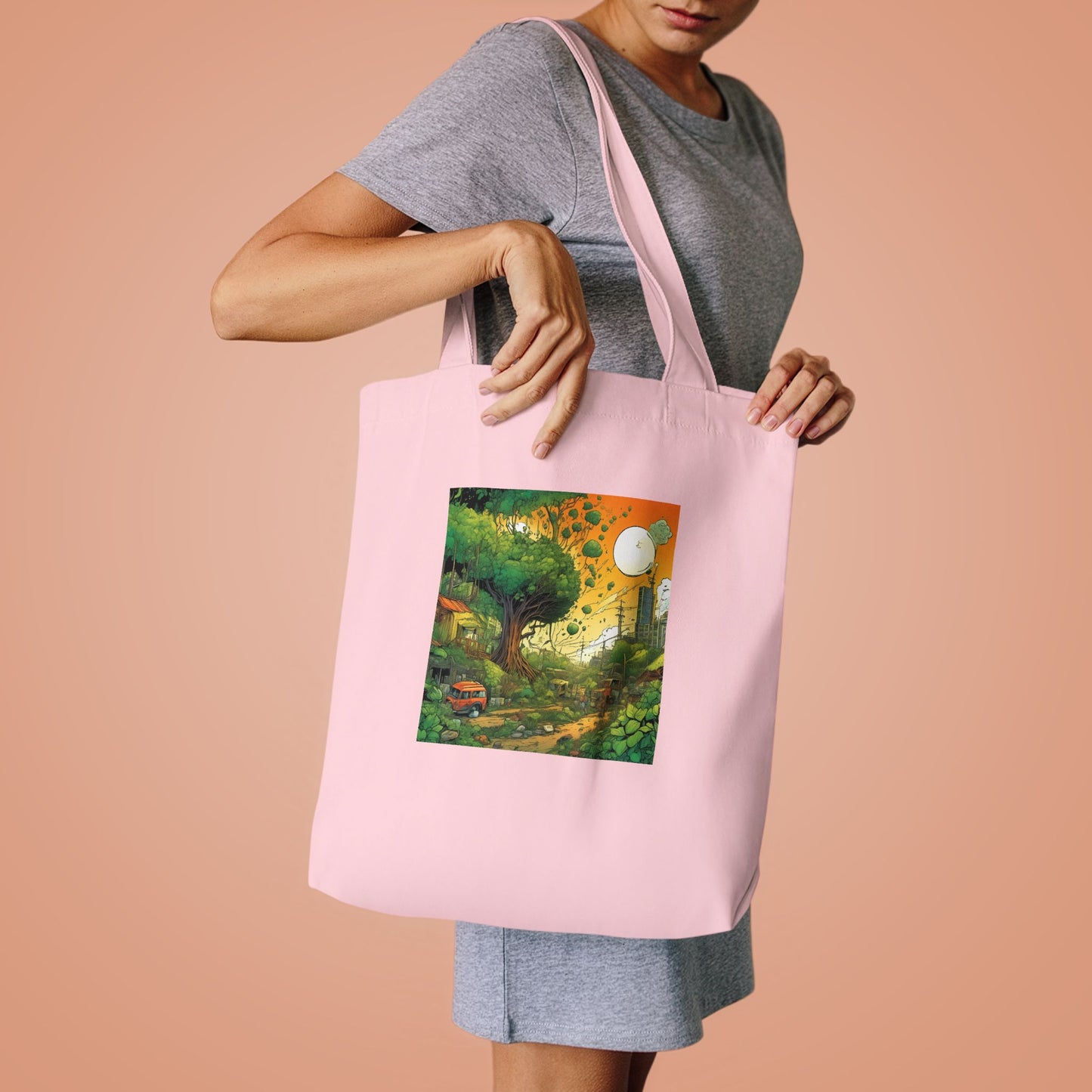 Cottage Road Landscape Nature Gift Art Tote Bag