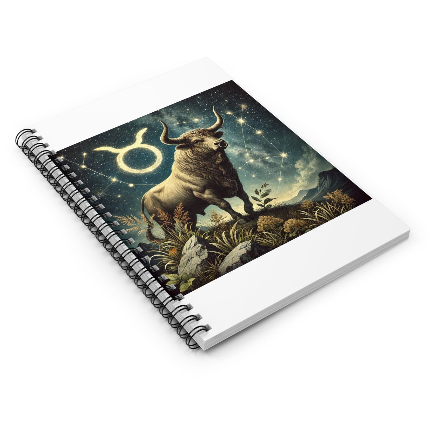 Taurus Bull Constellation Celestial Spiral Notebook