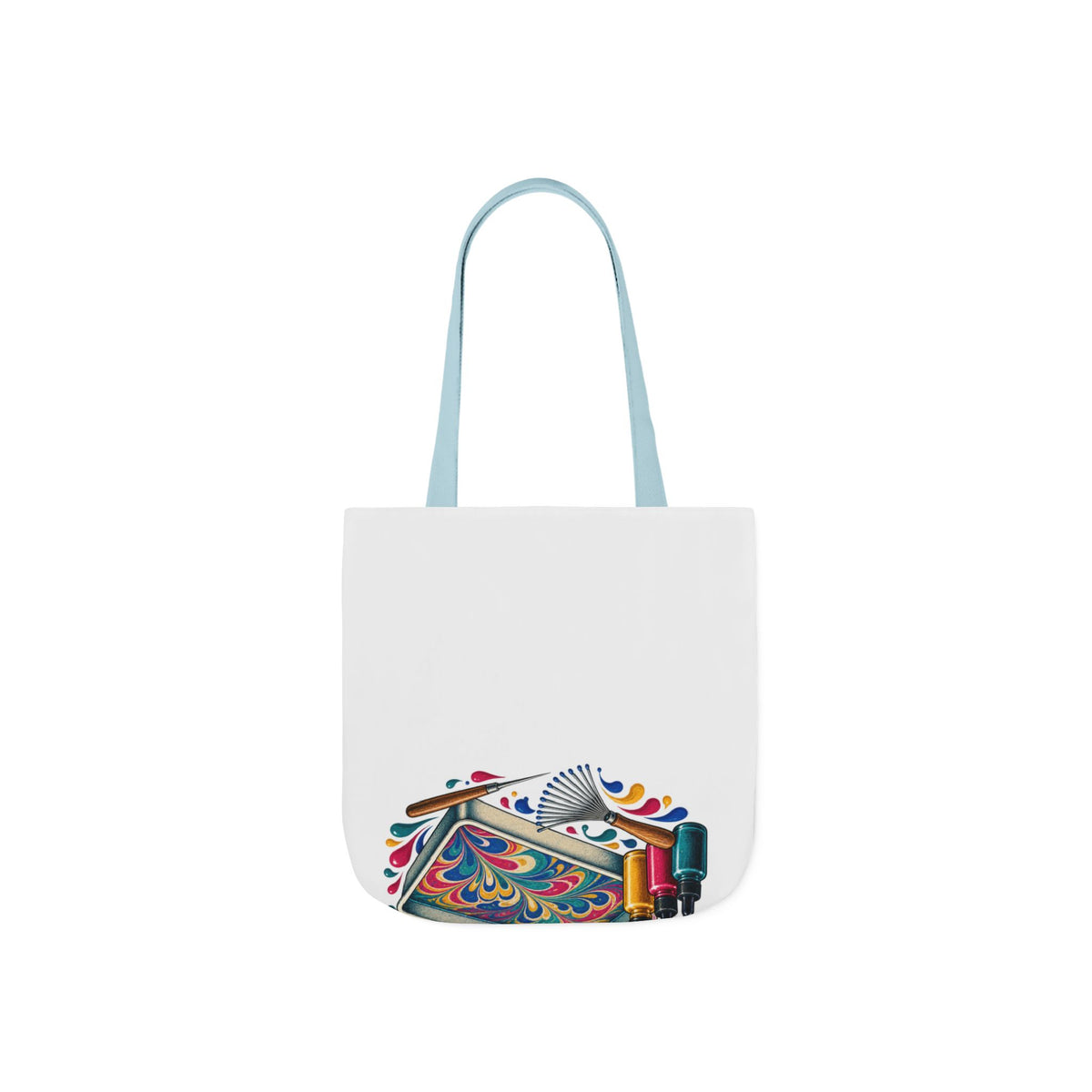 Colorful Paper Marbling Workshop Tote Bag