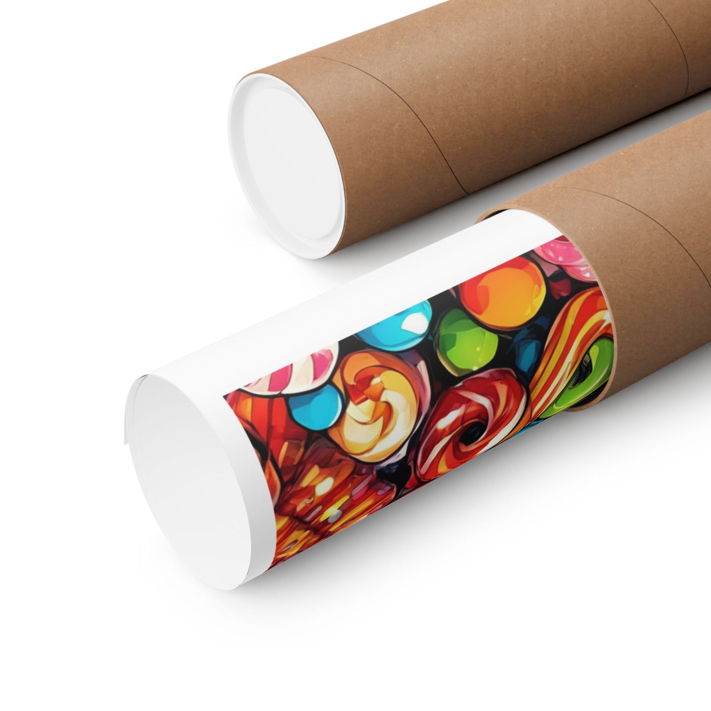 Colorful Candy and Lollipop Pattern Poster