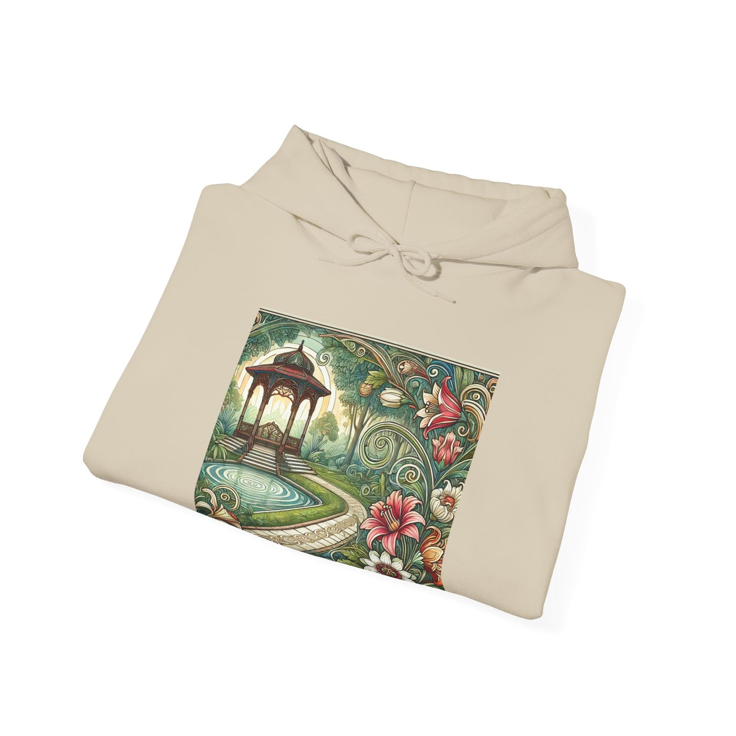 Botanical Gazebo Garden Art Nouveau Hoodie