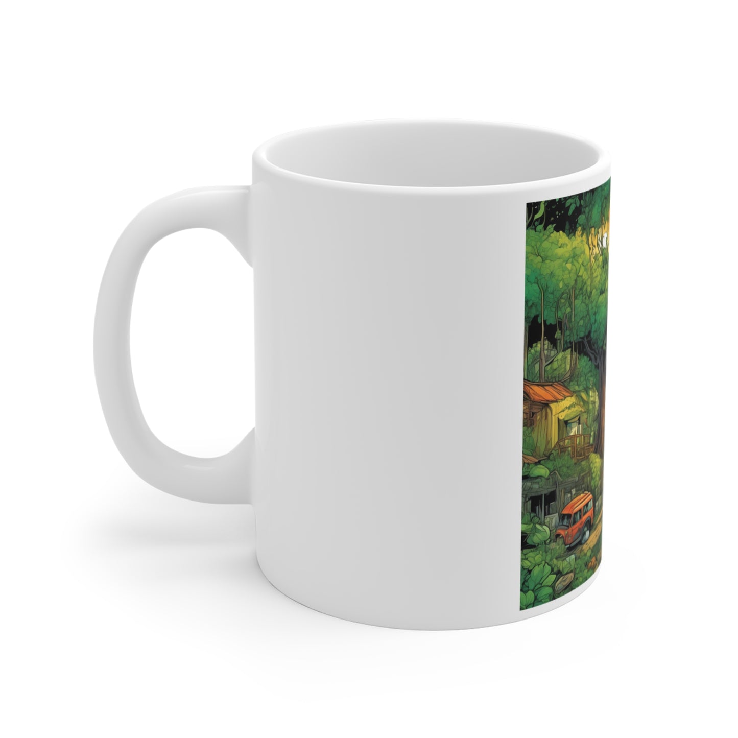 Cottage Road Landscape Nature Gift Art Coffee Mug