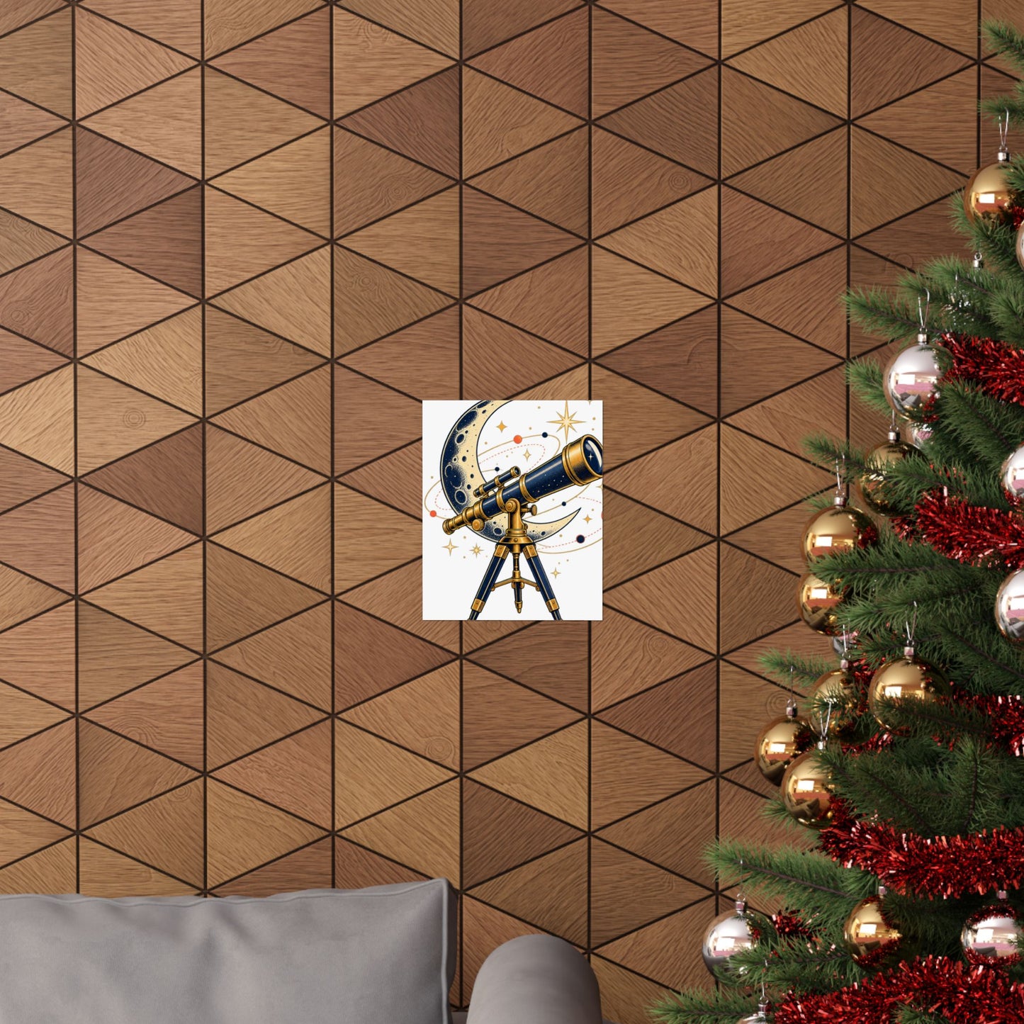 Vintage Telescope Celestial Astronomy Poster