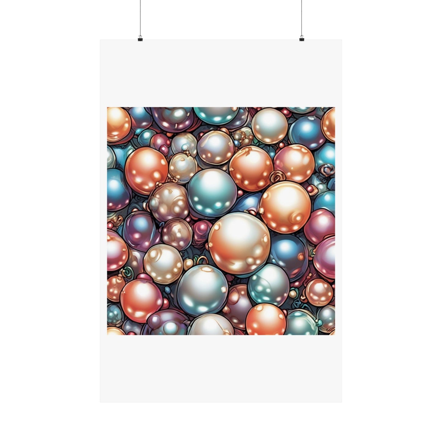 Glossy Orb Marble Abstract Gift Art Poster