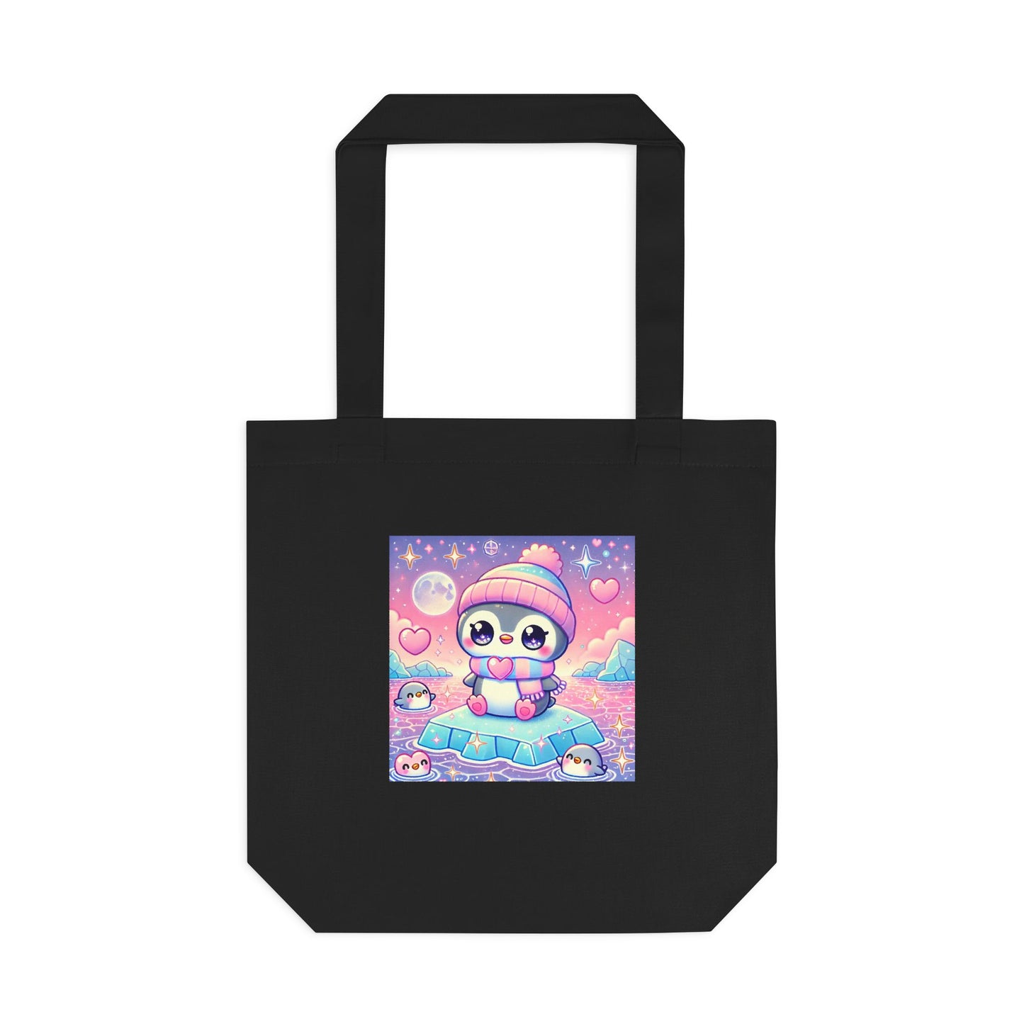 Cute Winter Penguin Ice Floe Kawaii Art Tote Bag