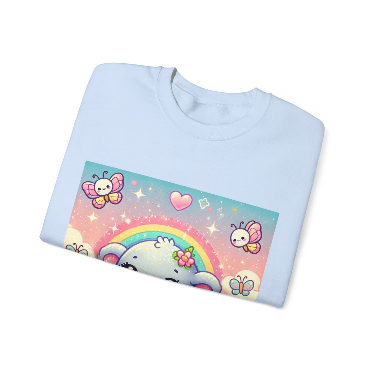 Pastel Rainbow Baby Elephant Floral Sweatshirt
