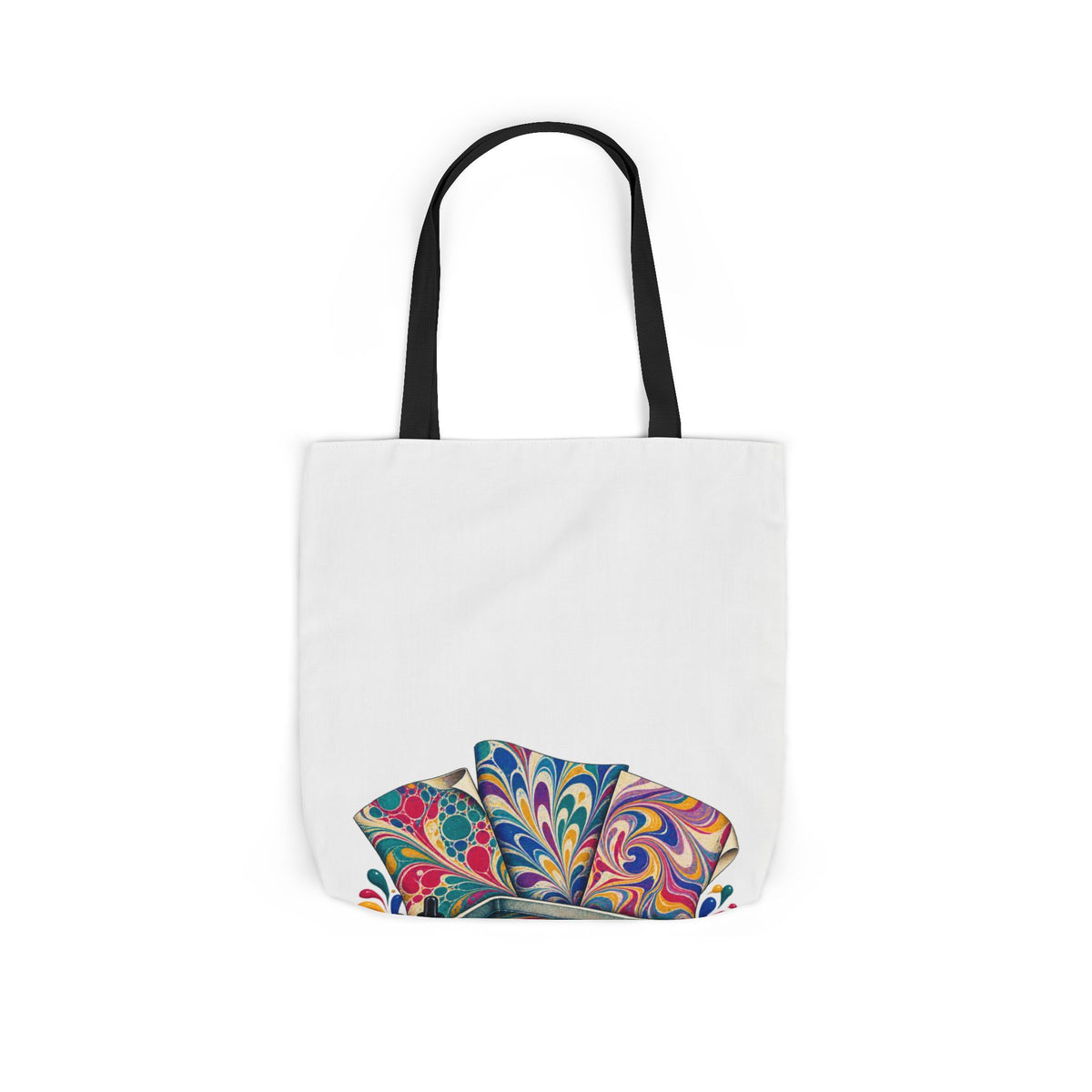 Colorful Paper Marbling Workshop Tote Bag