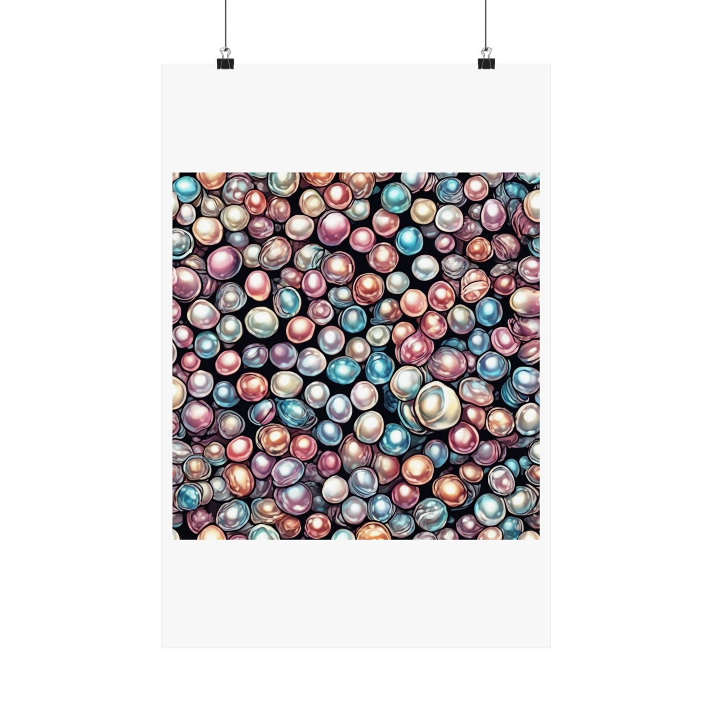 Pearl Bubble Pattern Abstract Gift Art Poster