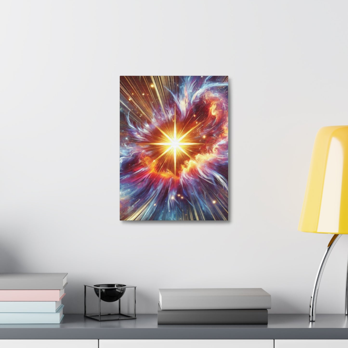 Cosmic Starburst Energy Abstract Space Canvas Wall Art Gift