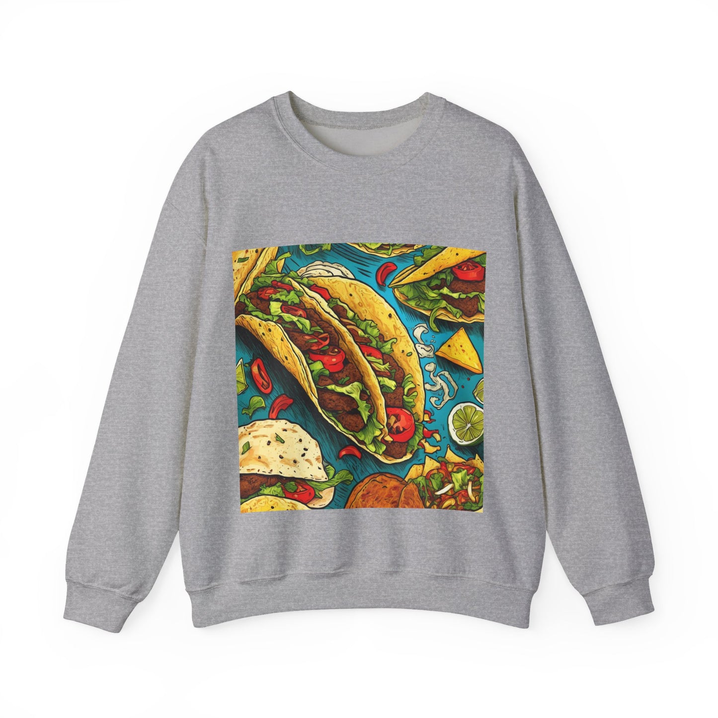 Taco Party Pattern Foodie Gift Art Sweatshirt