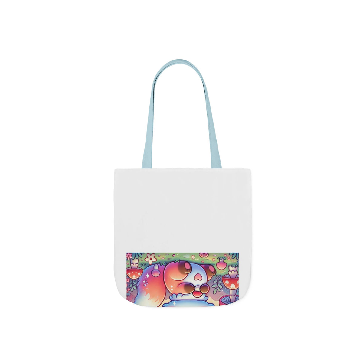 Pastel Woodland Fox Mushroom Kawaii Canvas Tote Bag
