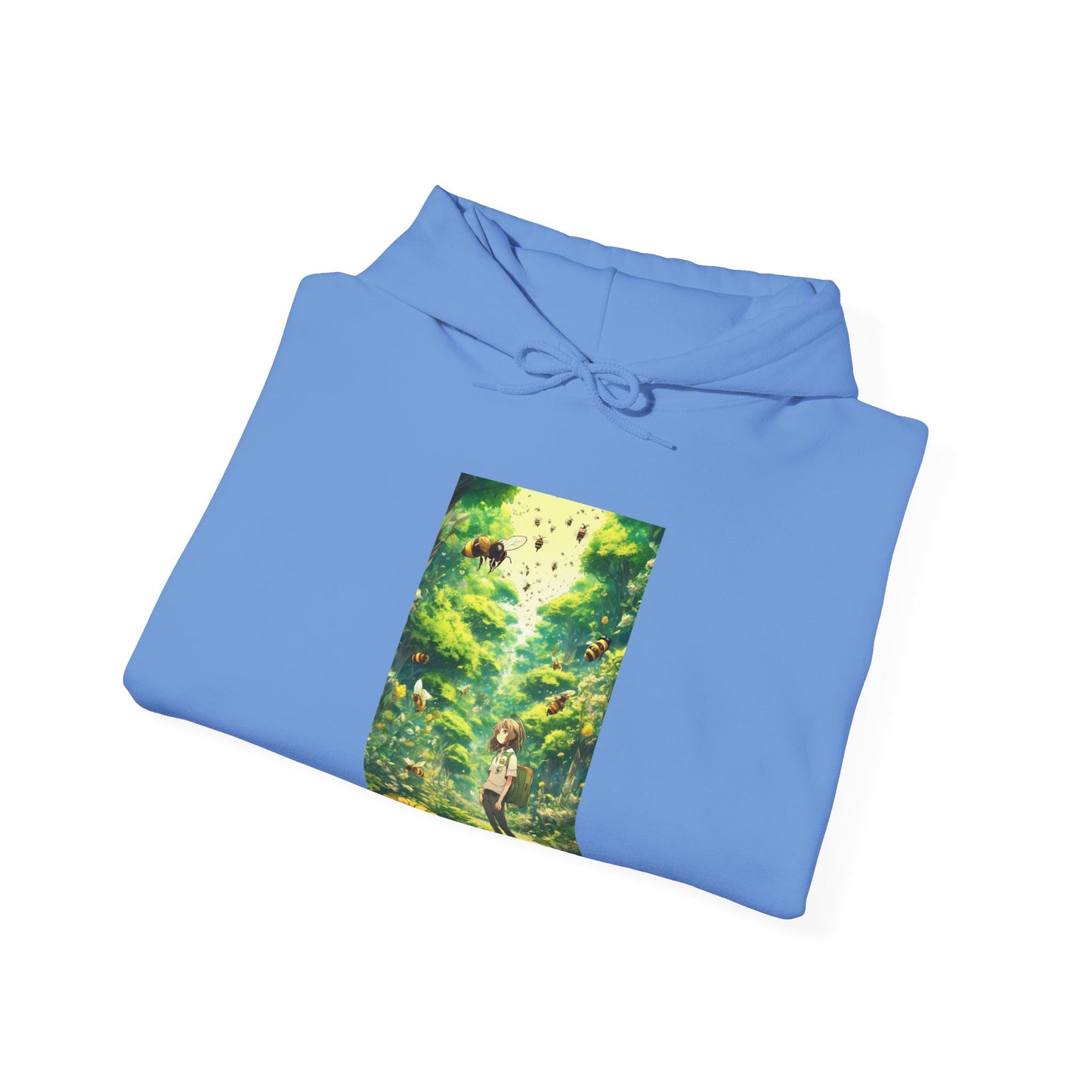 Bee Garden Explorer Anime Nature Art Hoodie