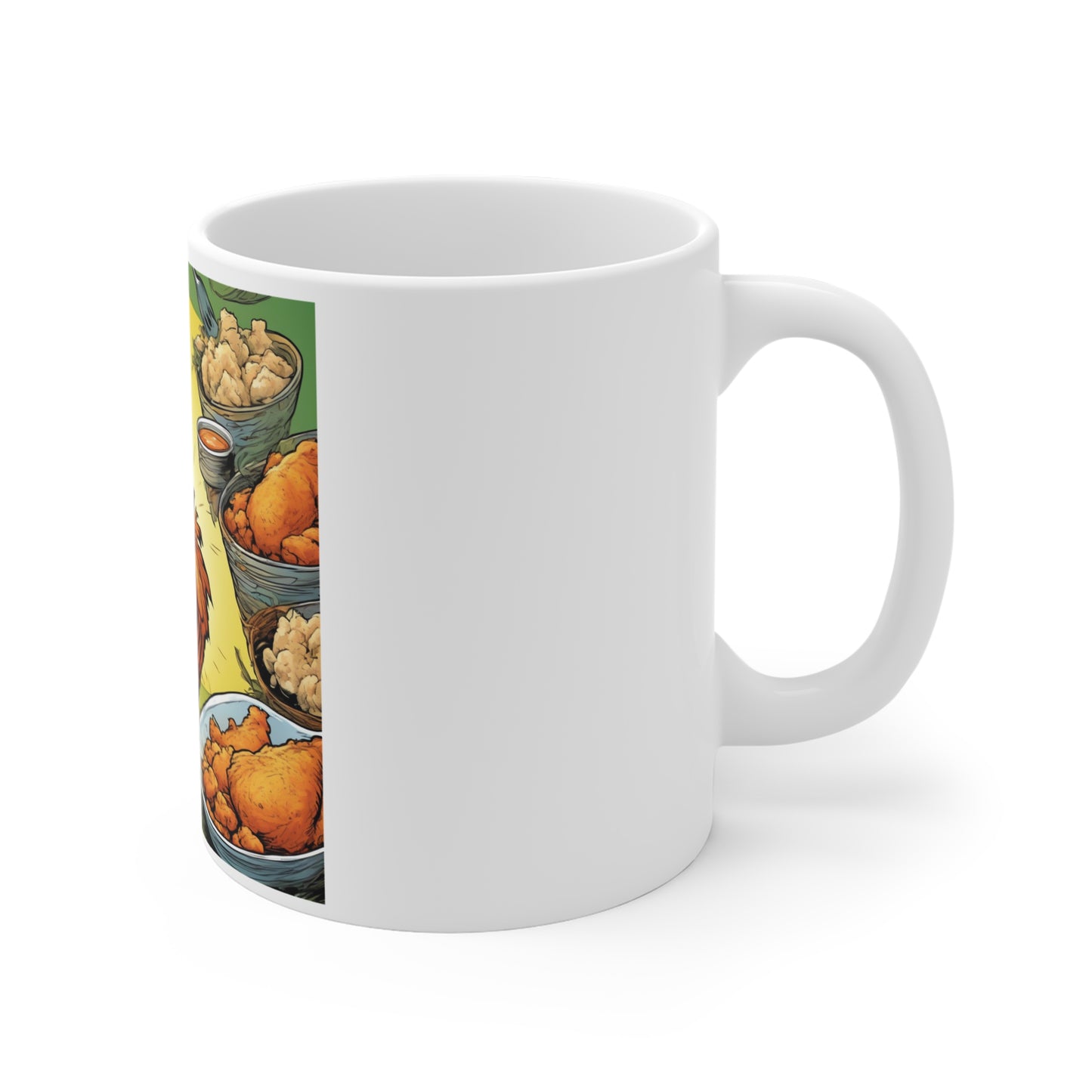 Funny Chicken Fried Food Comfort Food Art Coffee Mug